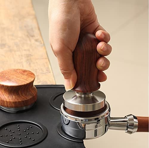 Premium 51/53/58MM Espresso Coffee Tamper - 304 Stainless Steel Flat Base with Ergonomic Handle - Professional Barista Accessory for Perfect Coffee Grounds (Ideal for Home Brewing & Café Use)