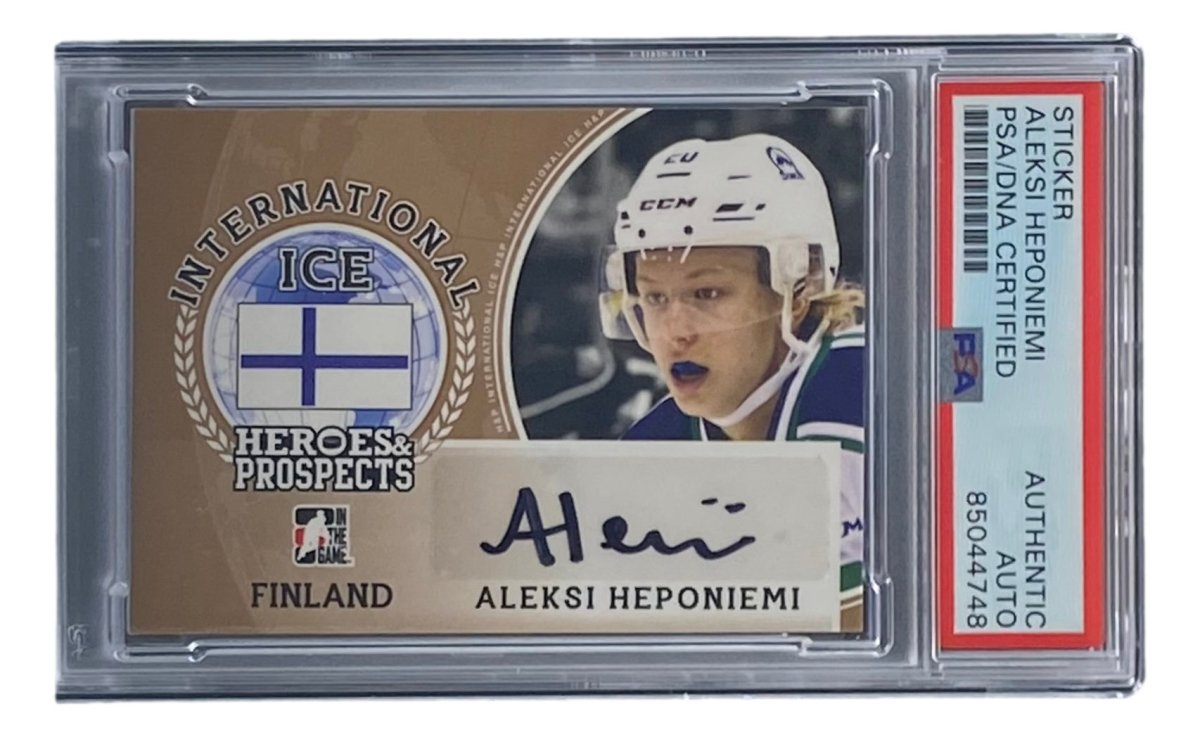 Aleksi Hemponiemi Signed 2017 Leaf #II AH1 Hockey Card PSA/DNA Certified - Collectible Sports Memorabilia for Hockey Fans & Card Collectors