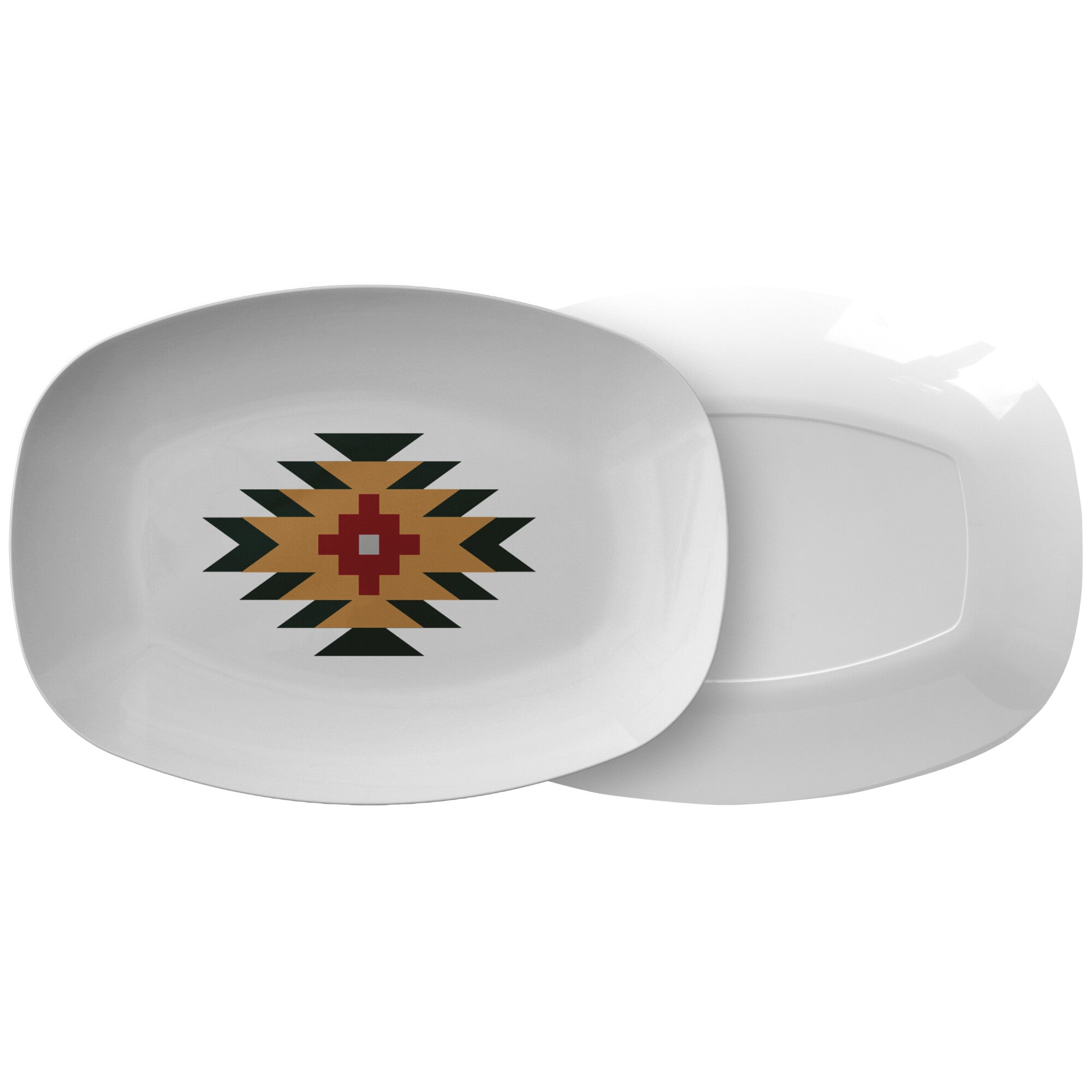 Southwestern Style Serving Platter - Large Salt Lake Ceramic Dish for Entertaining, Kitchen Serveware, Housewarming Gift - Perfect for Parties, Holidays & Southwestern Decor