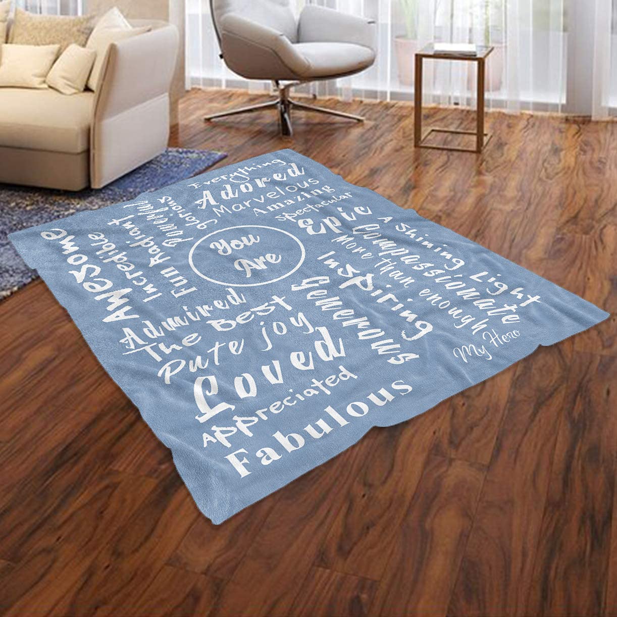 You Are Awesome Inspirational Blanket - 50x60 Inch Soft Fleece Throw for Women & Men - Perfect Gift for Mother's Day, Birthday, Get Well After Surgery - Cozy Comfort for Home, Office, or Hospital Use