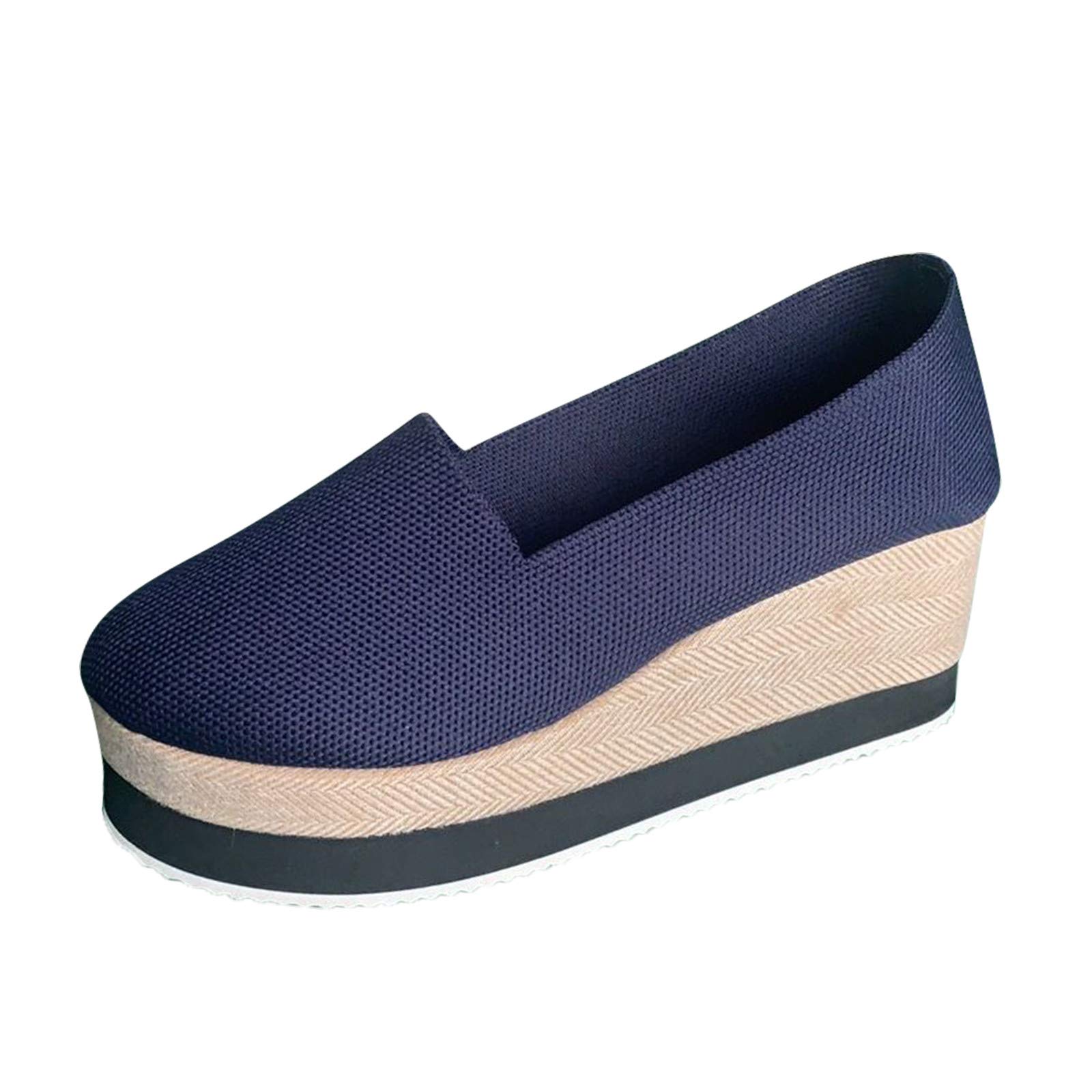 Sopiago Women's Chunky Platform Sneakers - Slip On Comfort Casual Fashion Shoes for Everyday Wear | Perfect for Walking, Running Errands & Street Style Outfits