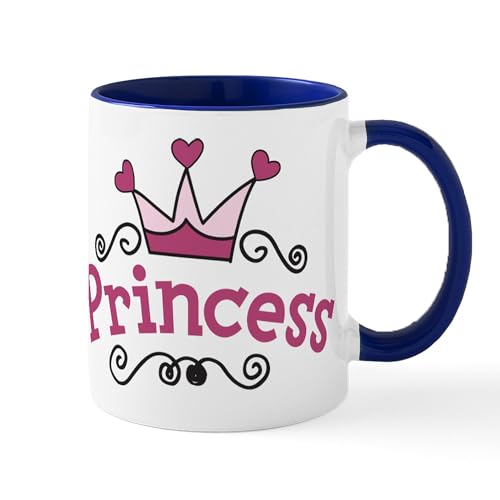 White/Navy Inside - Princess Crown Mug