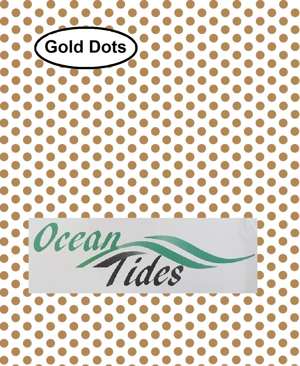 Premium Ocean Tides Gift Wrapping Tissue Paper - 50 Sheets Bulk Gold & Gold Dots Tissue Paper (15