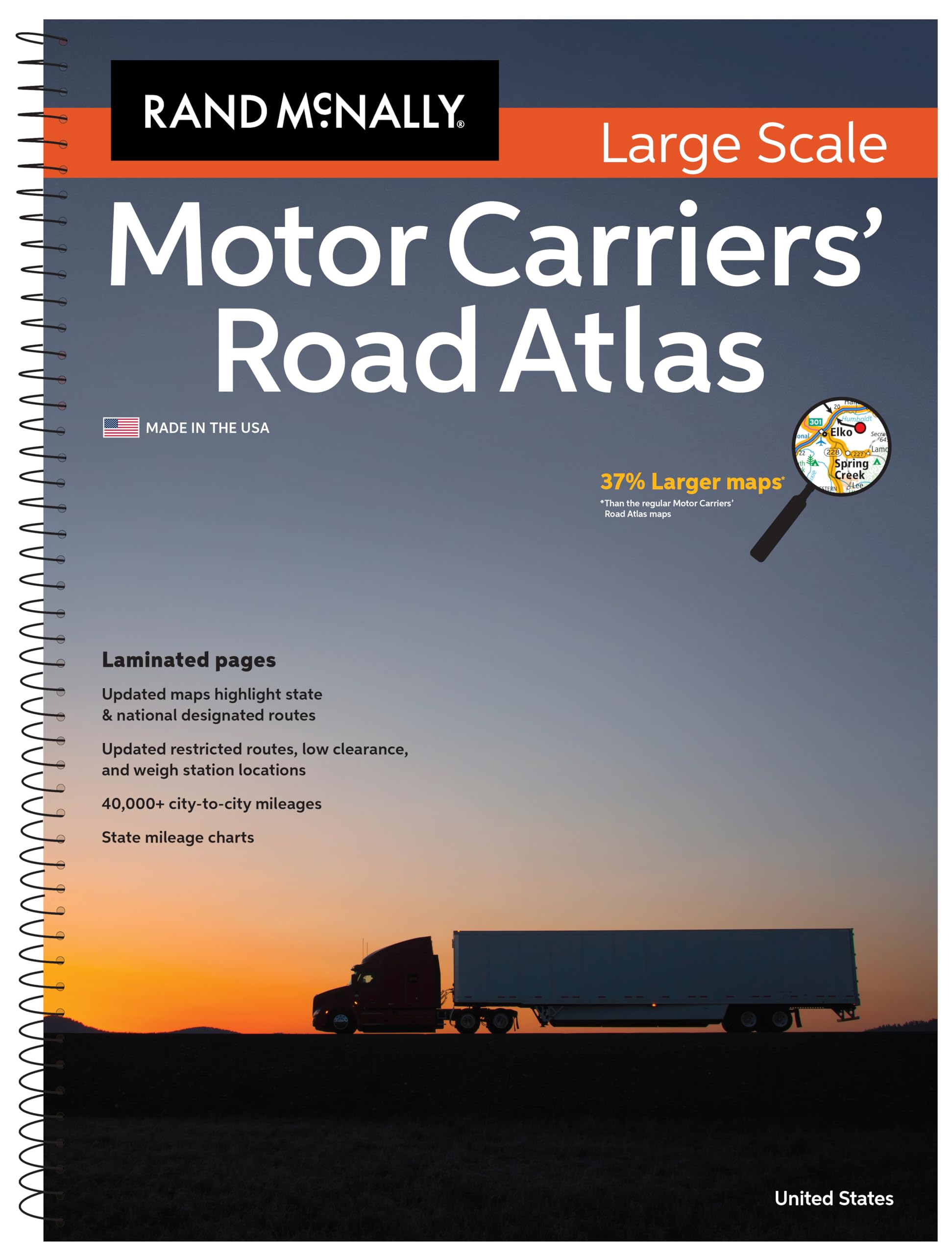 Rand McNally Large Scale Motor Carriers' Road Atlas 2024 - Updated US & Canada Trucking Maps | Perfect for Long-Haul Truckers, RV Travel & Road Trips