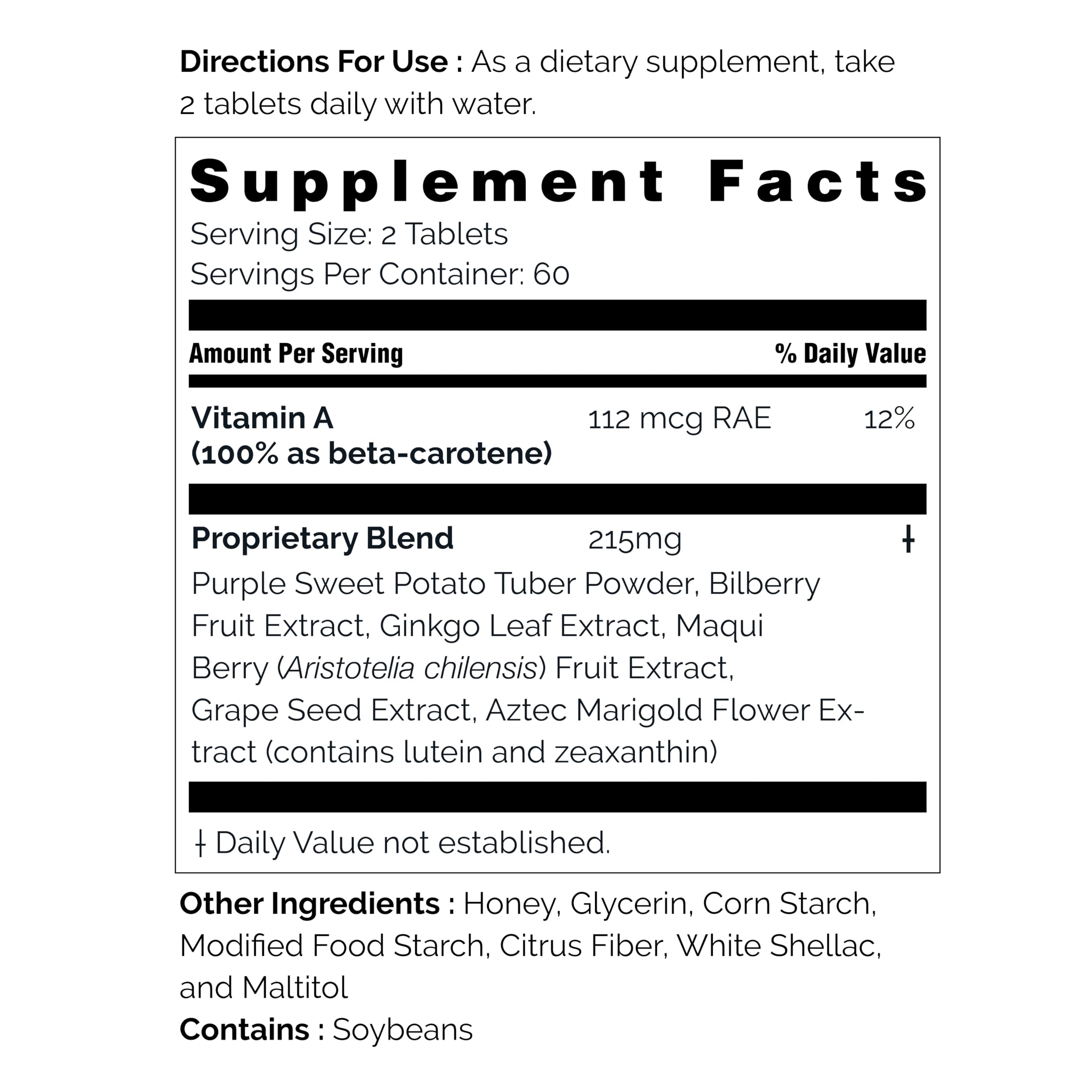 Umeken Eye Clear Dietary Supplement with Blueberry Extract, Lutein & Zeaxanthin | Ginkgo Biloba Vision Support for Adults | Eye Health Vitamins | 240 Tablets (2 x 120) 4 Month Supply | Perfect for Computer Users & Night Driving
