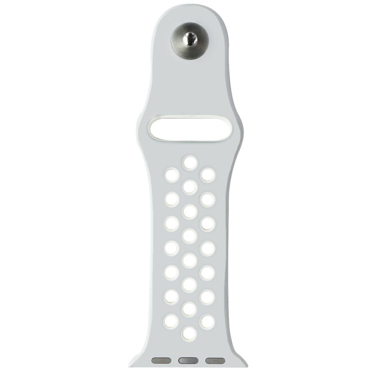Apple Watch 38mm/40mm/41mm Nike Sport Band - Pure Platinum/White Strap for Workout, Running & Fitness Tracking