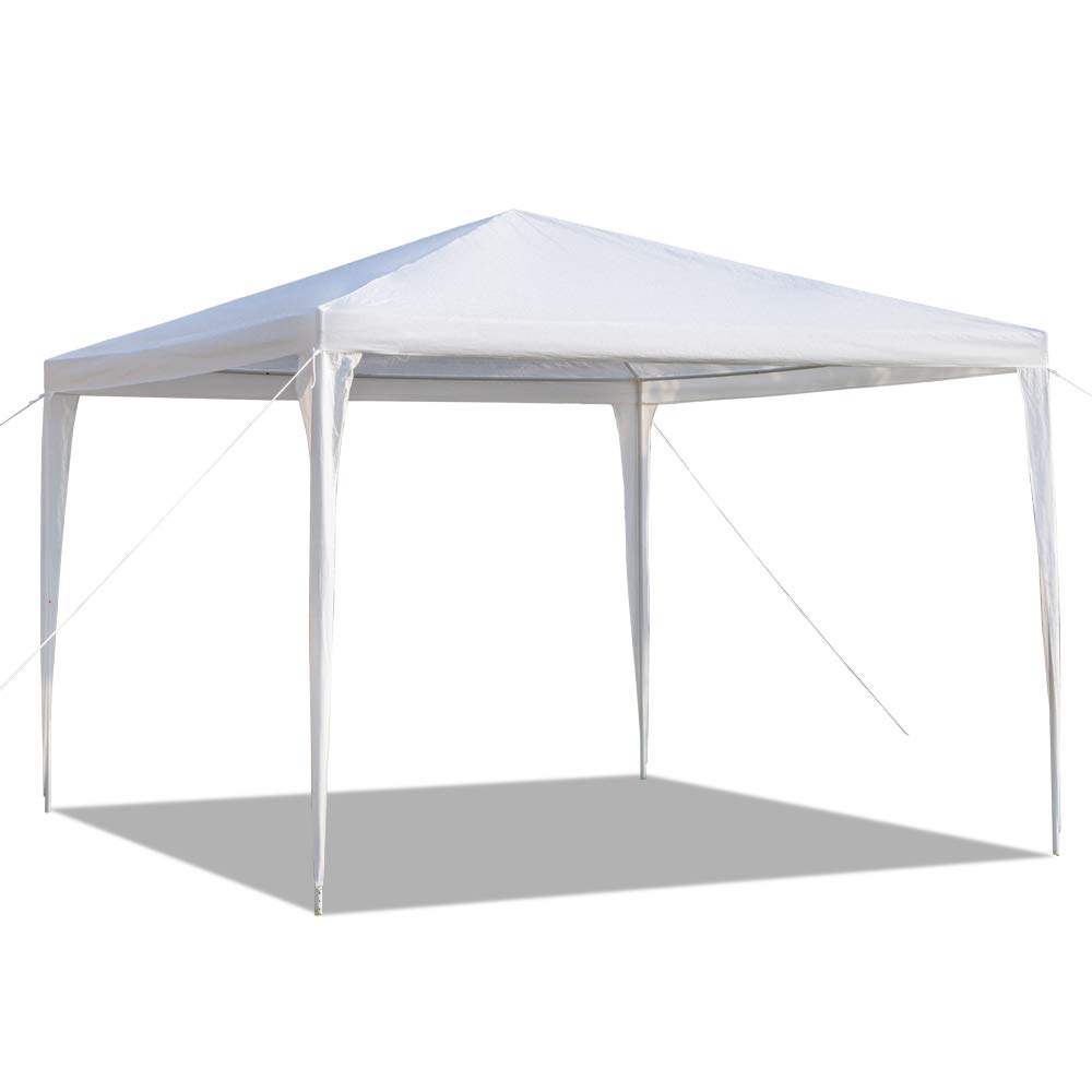 Veryke 10' x 10' Outdoor Canopy Tent - Waterproof Party Tent with Spiral Tubes for Weddings, Patio, Backyard, Camping & Picnic Events - Perfect for Outdoor Gatherings, BBQ Parties and Beach Shade
