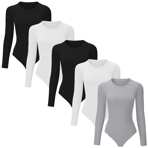 5pack Black Black White White Light Grey