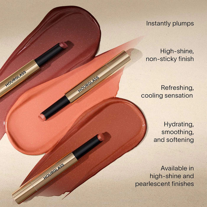 Hourglass Phantom Volumizing Glossy Lip Balm - Hydrating Plumping Lip Gloss for Full Lips, Shine & Moisture | Perfect for Day & Night Wear, Special Occasions & Everyday Glam