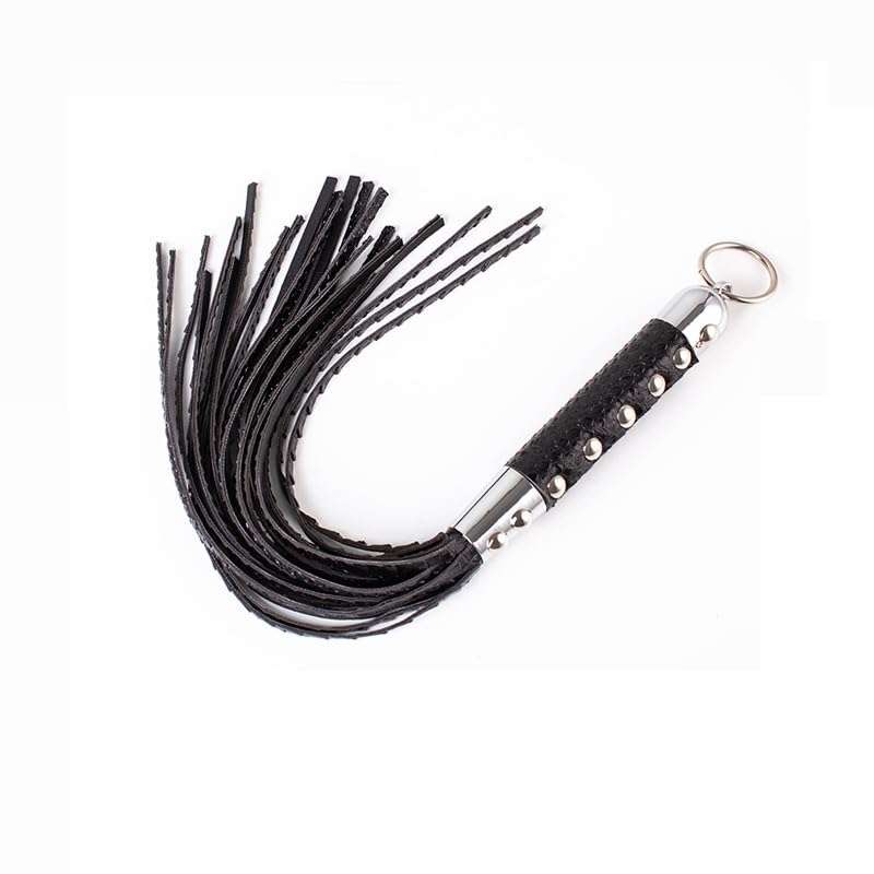 Leather BDSM Whip for Bondage, Spanking & Sensual Play - Premium Adult Toy for Couples & Roleplay - Perfect for Erotic Teasing & BDSM Scenes