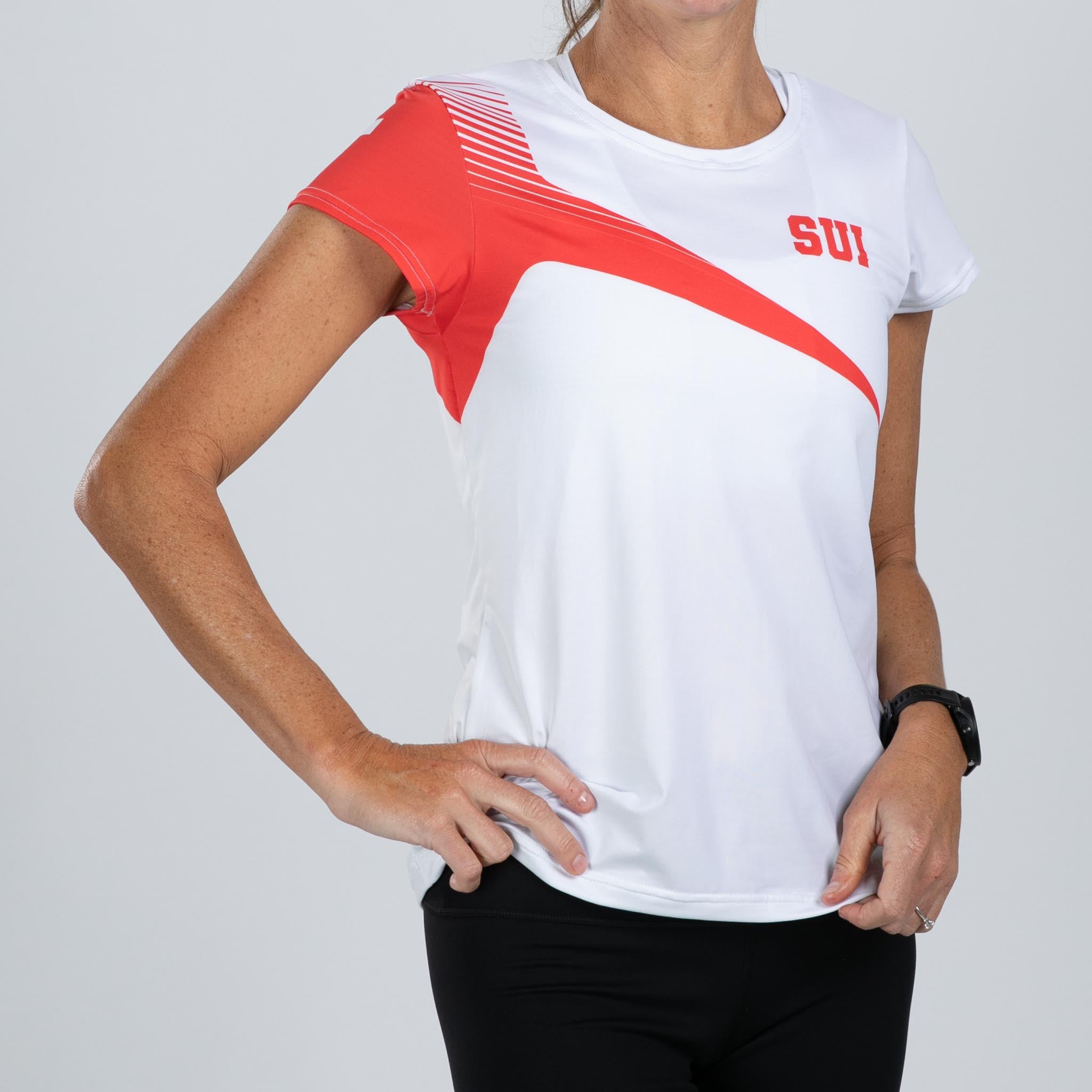 Women's Limited Edition Running T-Shirt - Breathable & Lightweight Performance Top for Workouts & Outdoor Activities | Switzerland Inspired Design