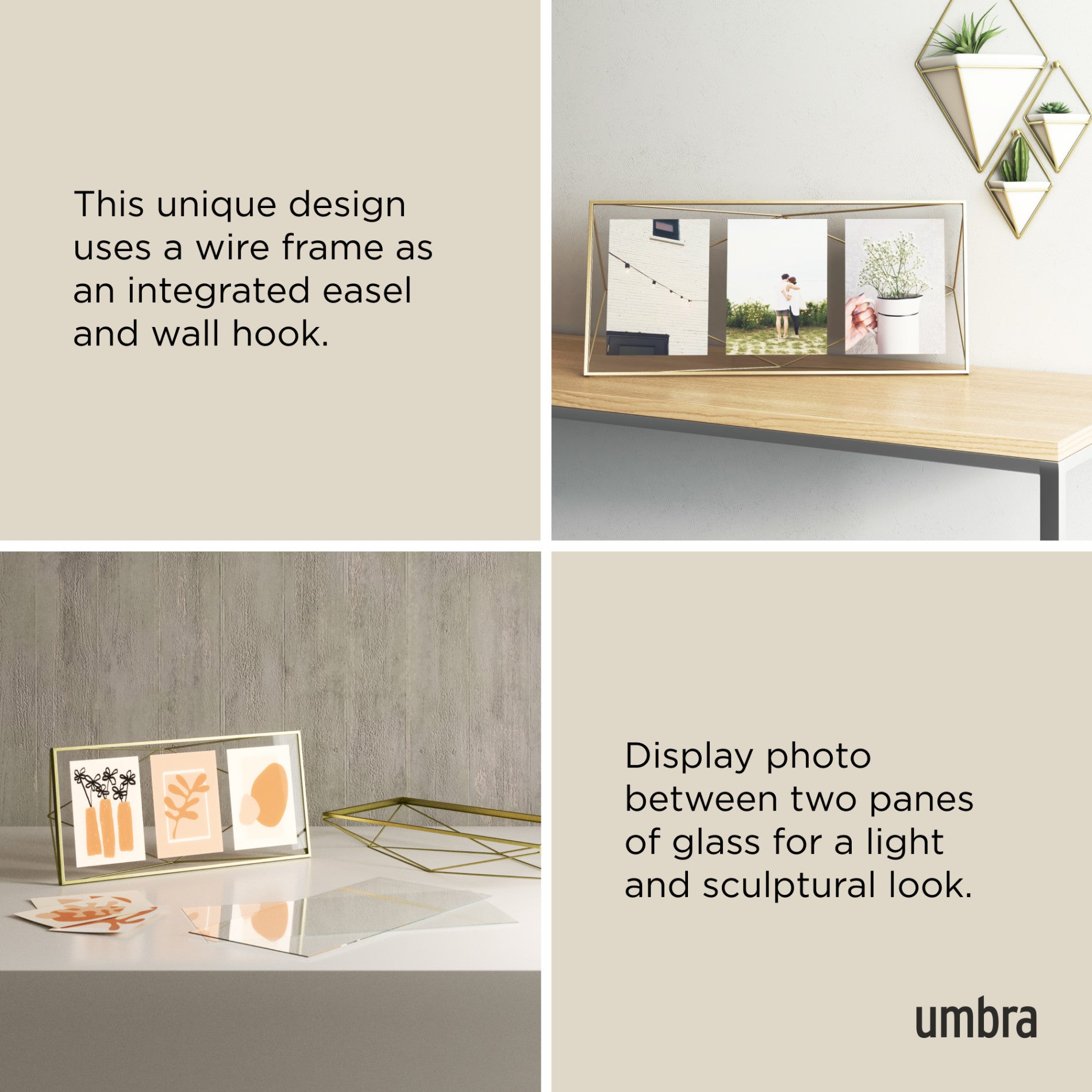 Prisma Picture Frame - Elegant Modern Photo Display for Wall & Tabletop - Perfect for Home Decor, Office, and Gift Giving