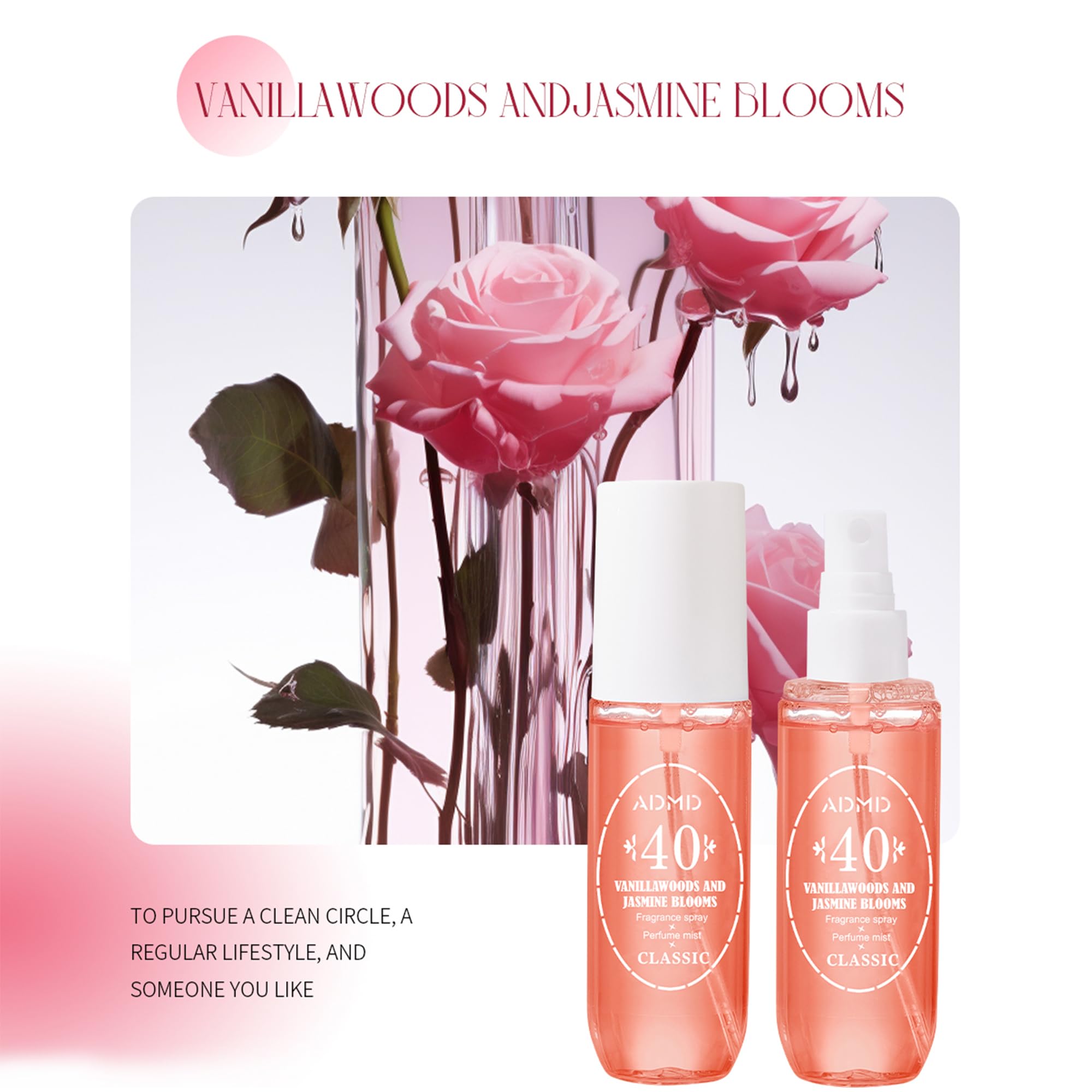 Long Lasting Women's Body Spray & Hair Mist - Travel Size Fragrance in Red (40ml) | Floral & Fresh Scents for Daily Wear, Gym, Office & Date Nights