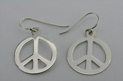 Flat Disc Peace Earrings - Minimalist Stud Earrings for Women - Perfect for Everyday Wear, Work, and Casual Outings