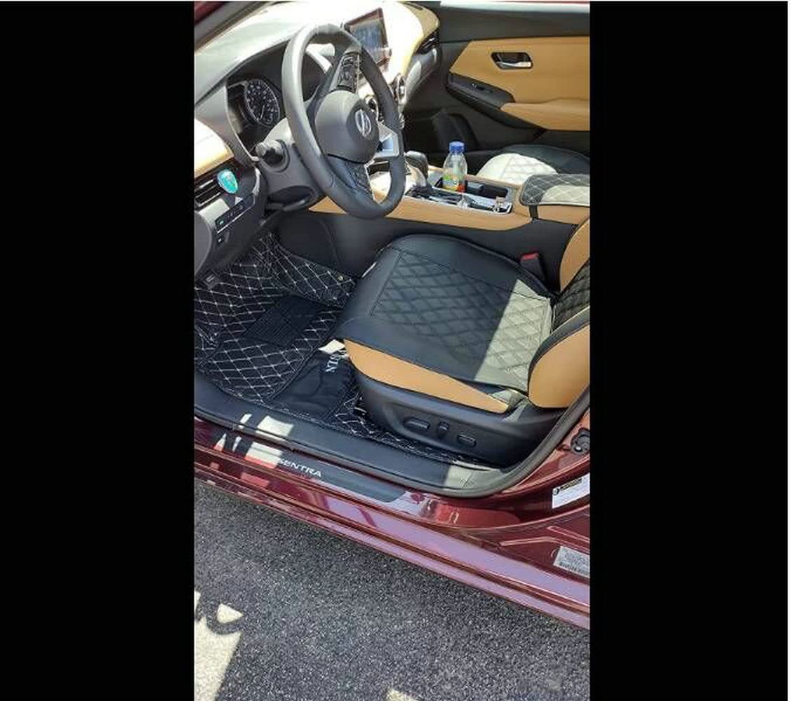Premium Custom Car Floor Mats for Audi, Acura, BMW, Cadillac, Dodge, Mercedes, Honda, Infiniti, Jeep, Lexus, Toyota, Nissan, Kia, Hyundai, Chevrolet, Ford, Chrysler, Jaguar, Lincoln, Mazda, Volvo - All-Weather Protection & Easy Cleaning (Black & Blue) - Perfect for Daily Commute, Road Trips & Family Travel