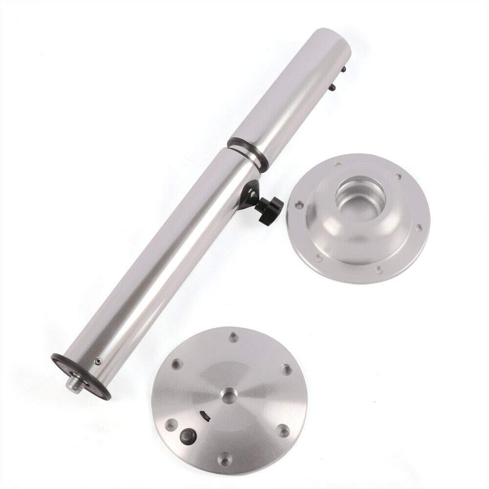 Adjustable Table Pedestal Stand - Detachable Base Mount Frame for Outdoor & Indoor Use (22-28 Inch Height) - Perfect for Patio, RV, Motorhome, Yacht, Boat & Home Office Desks