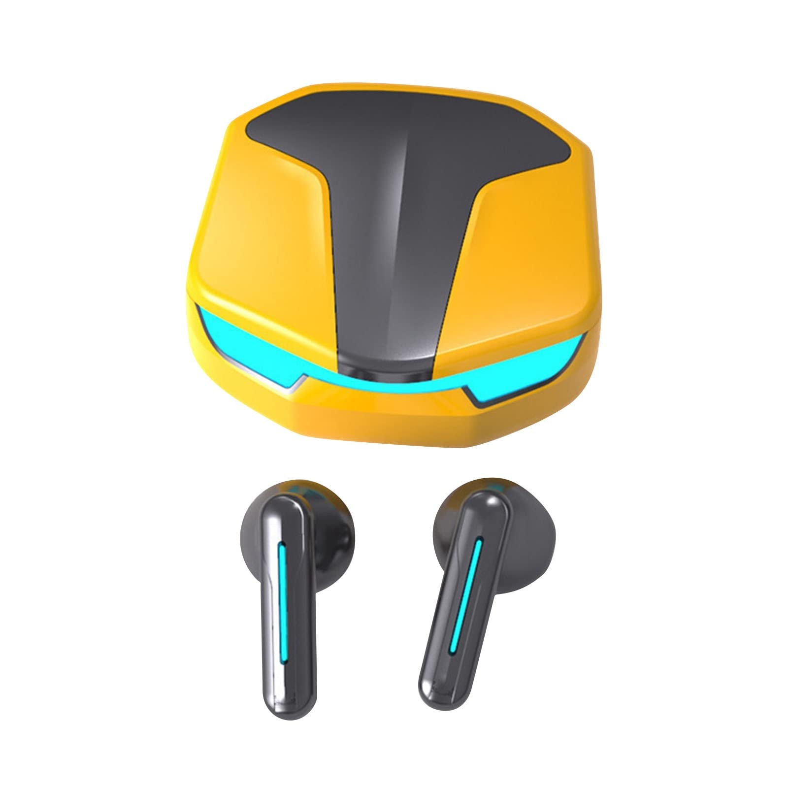Wireless Bluetooth Earbuds V5.2 with Microphone - 40ms Low Latency Gaming Headphones, 6H Playtime & Wireless Charging Case - Perfect for Gaming, Workouts, and Commuting