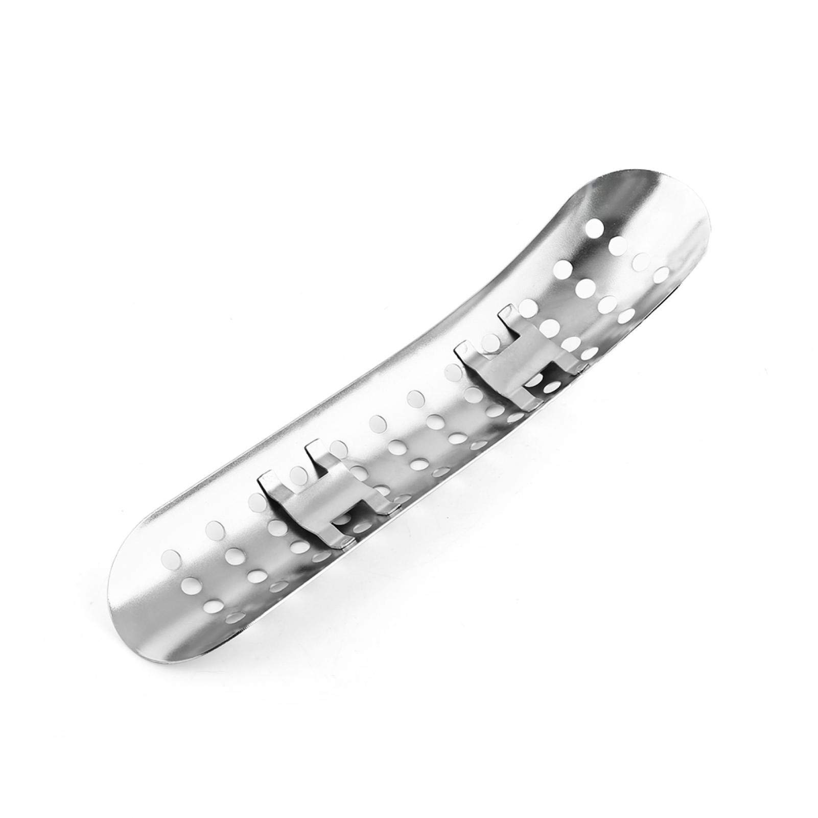 Universal Motorcycle Exhaust Heat Shield - Silver Muffler Cover Guard for Curved Pipes | Heat Protection for Cruiser, Sport & Dirt Bikes | Off-Road & Street Riding Accessory