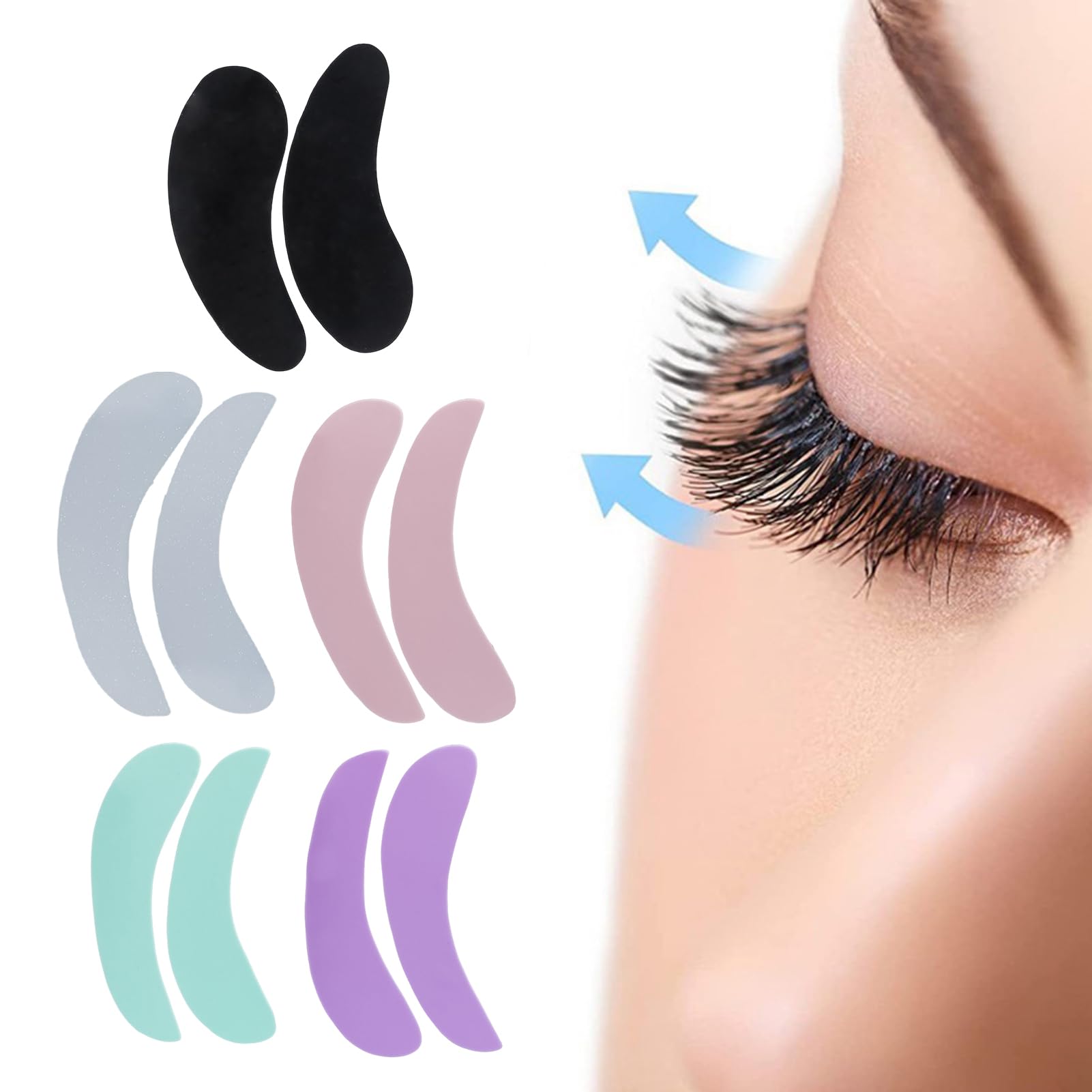 Reusable Gel Eye Ice Packs for Dark Circles & Puffiness Relief - 5 Pairs Silicone Under Eye Cooling Pads for Soothing & Refreshing - Perfect for Post-Surgery, Migraine, Allergies & Beauty Routine