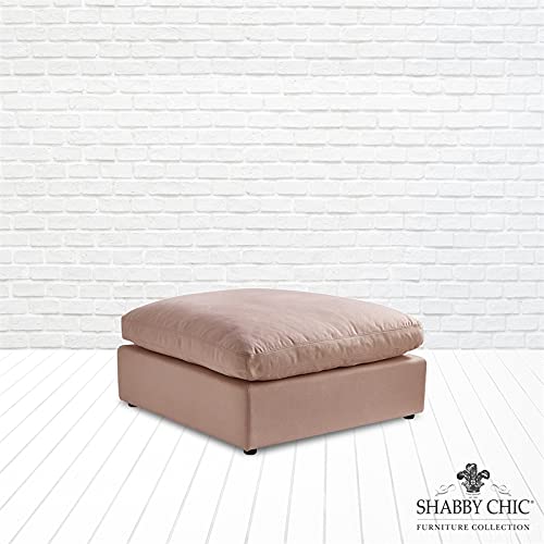 Kaelynn Ottoman Pink Linen Upholstered Storage Bench - Soft Pink Fabric Footrest with Storage for Living Room, Bedroom & Nursery | Perfect for Extra Seating and Home Organization