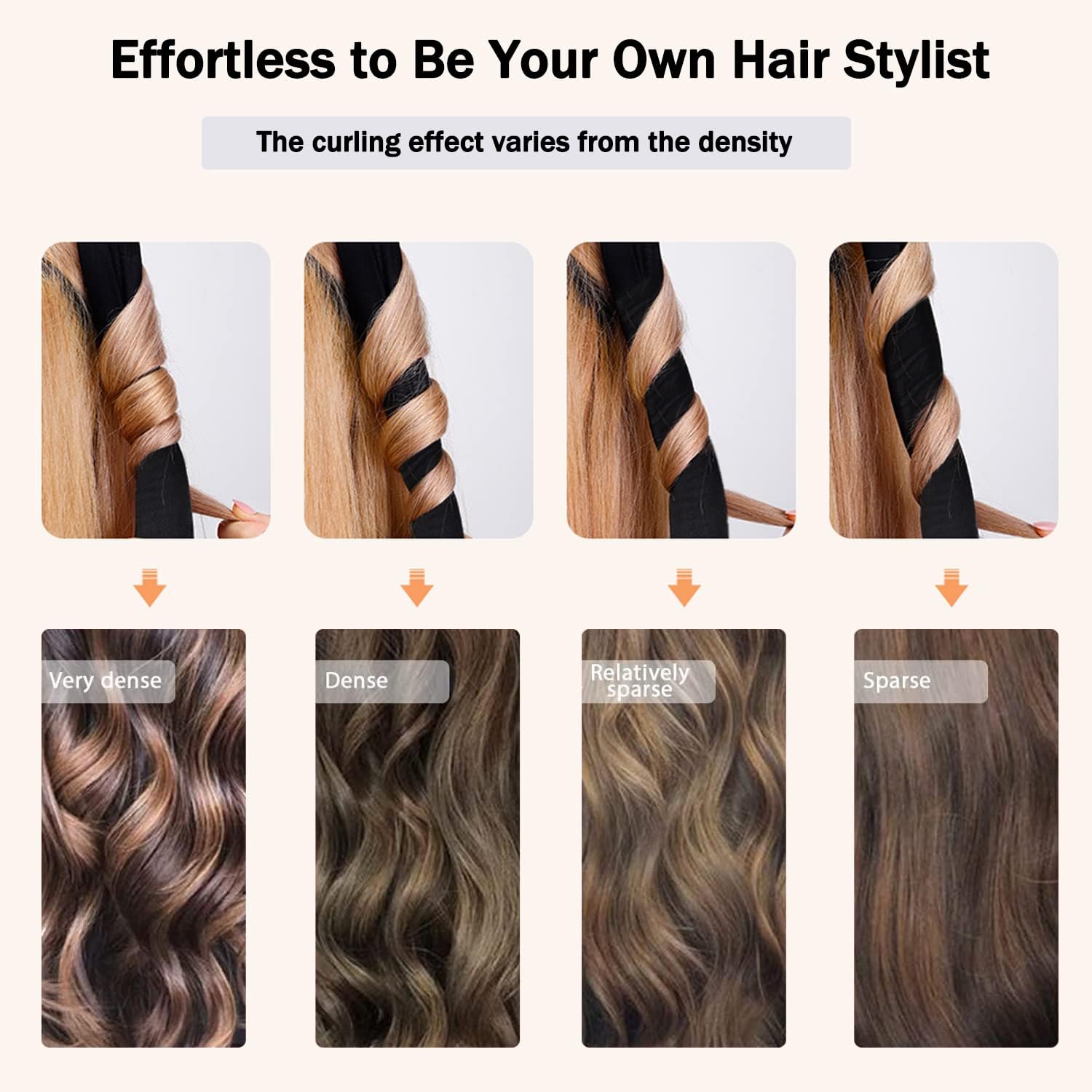Heatless Curling Rod Headband for Overnight Curls - No Heat Silk Hair Rollers with Hair Clips & Scrunchie (Upgraded Brown Set) | Perfect for Sleeping, Travel & Damage-Free Styling