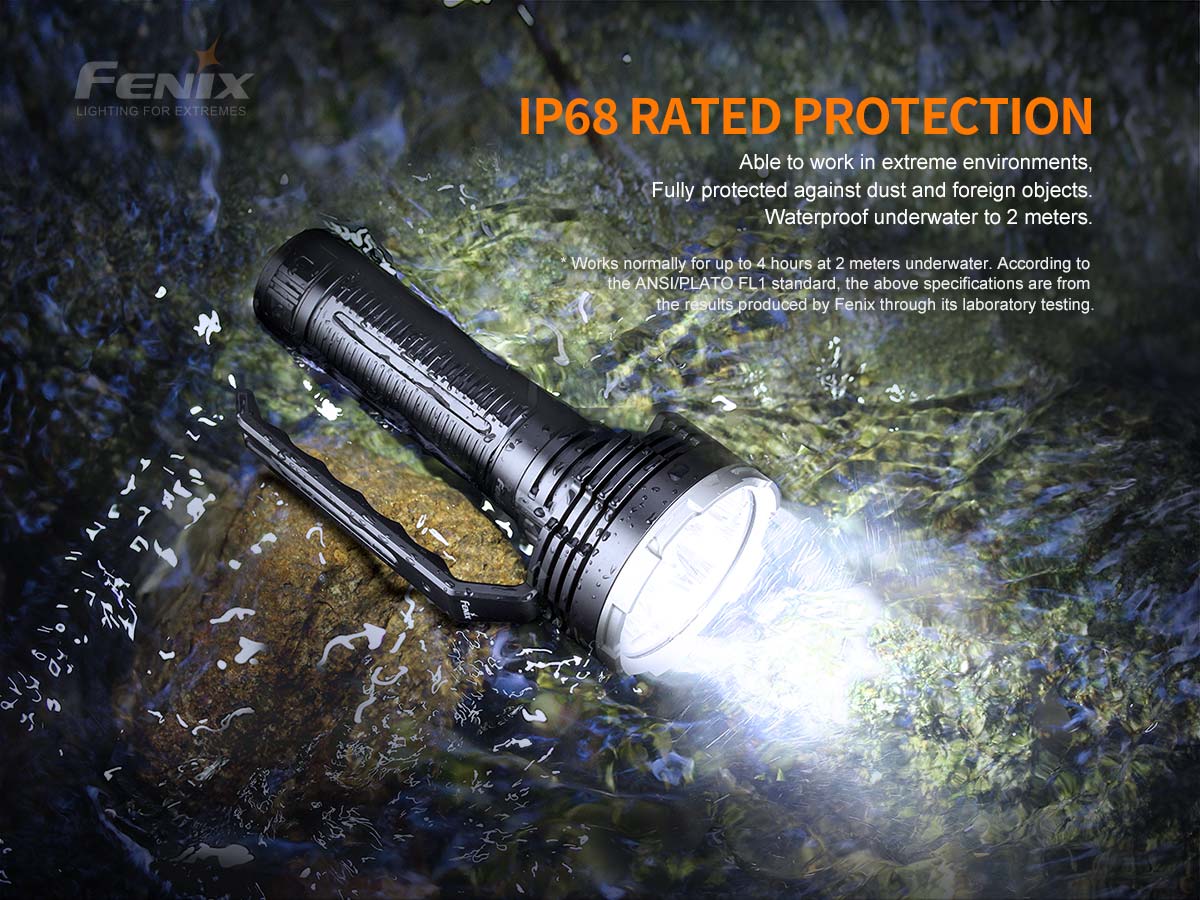 Fenix LR80R Rechargeable Flashlight - 18000 Lumens Ultra Bright LED Spotlight for Camping, Hiking, Emergency & Outdoor Adventures