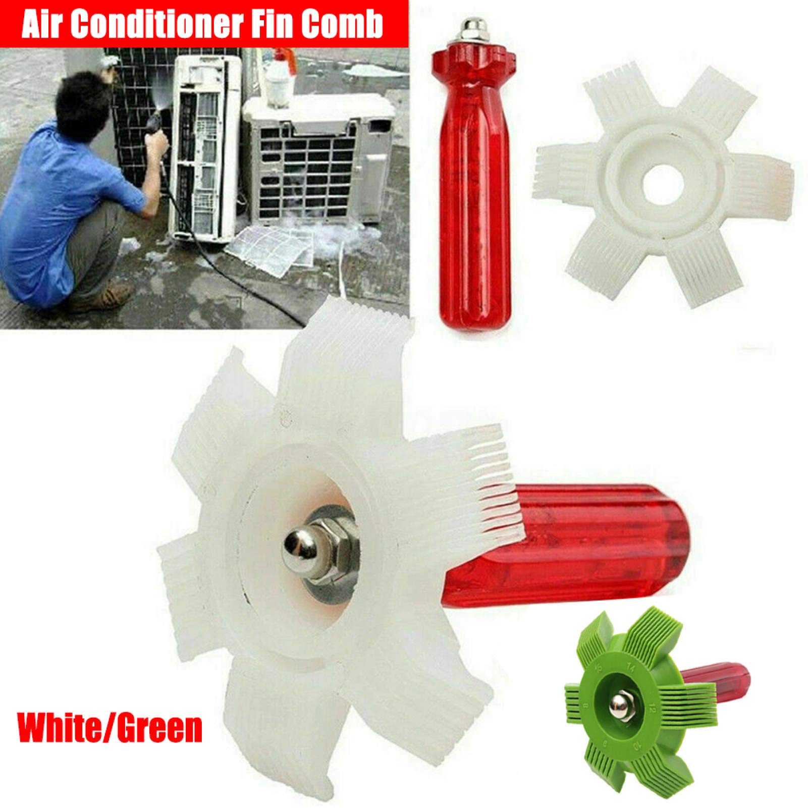 Air Conditioner Fin Comb - AC Condenser Coil Cleaner & Refrigeration Radiator Repair Tool (White) | HVAC Maintenance & Cooling System Repair