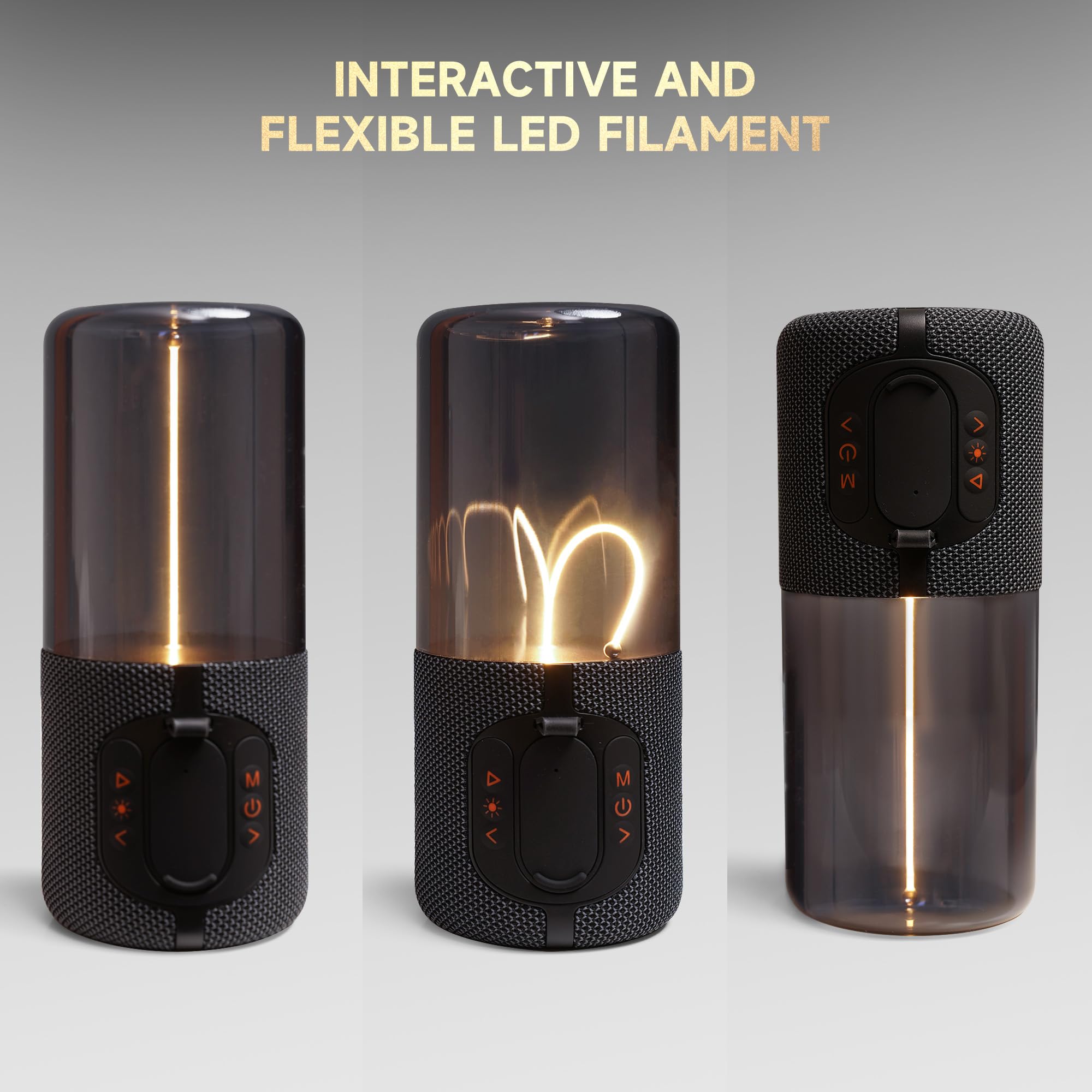 Minimalist Bluetooth Speaker Table Lamp - Cordless LED Desk Lamp with Touch Control, Rechargeable Modern Nightstand Light for Bedroom, Office, Living Room | Perfect Gift for Men, Women, Parents (Him/Her/Dad/Mom)