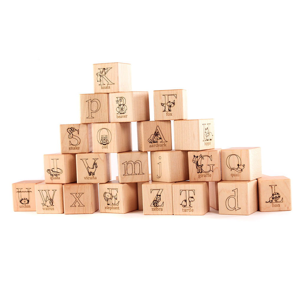 Educational Animal Alphabet Blocks for Kids - Wooden ABC Learning Toys for Toddlers & Preschoolers - Perfect for Early Childhood Development & Classroom Activities