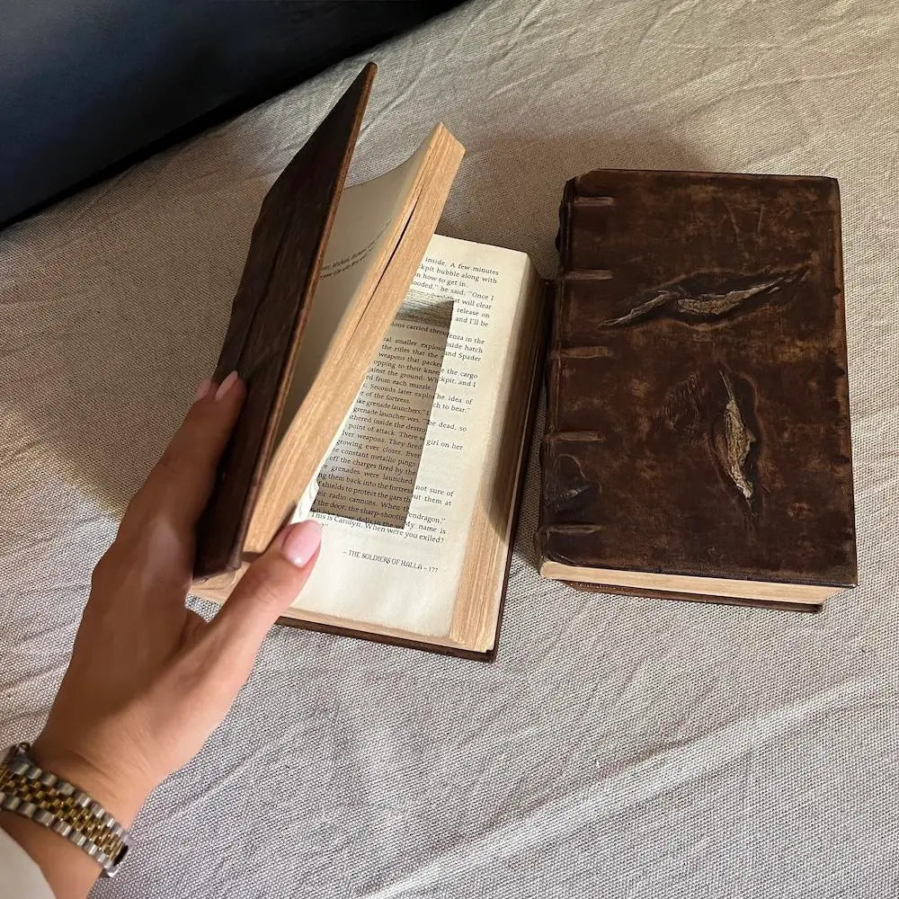 Secret Book Leather Journal - Handmade Vintage Leather Bound Notebook for Writing & Sketching - Perfect for Journaling, Note Taking, and Gift Giving