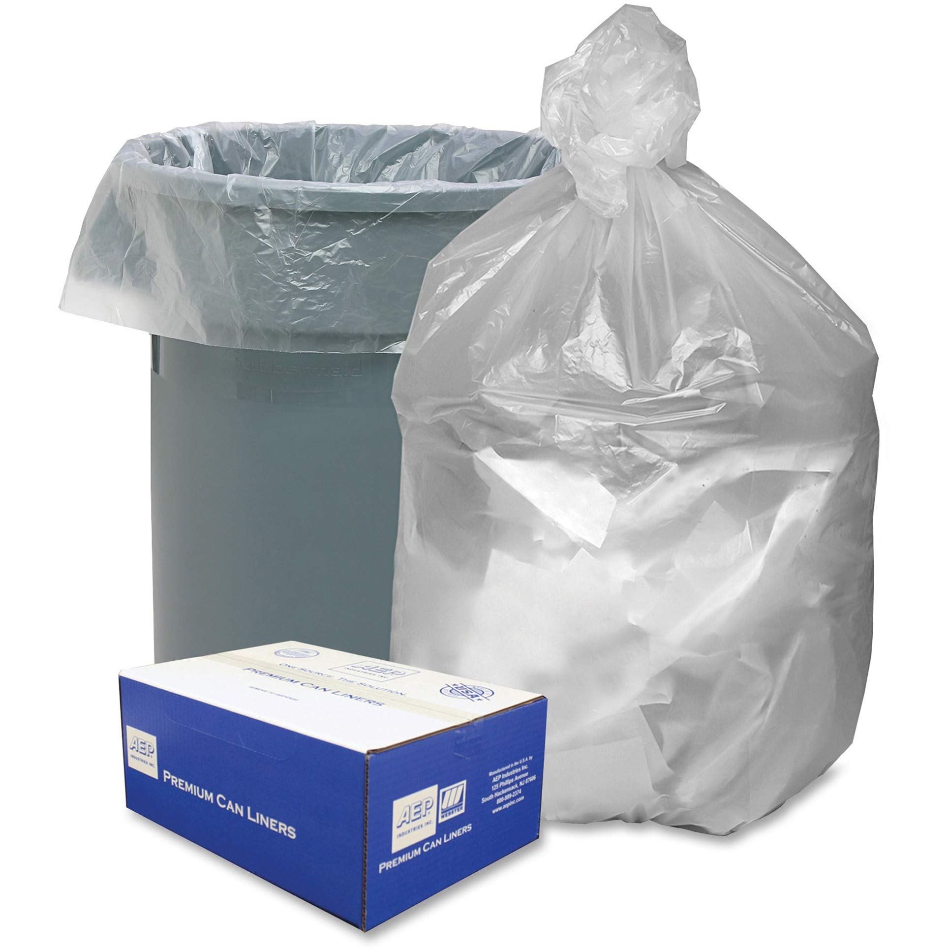 Webster Translucent Waste Can Liners - 13 Gallon Trash Bags for Kitchen, Office & Bathroom | Durable, Leak-Proof Garbage Bags for Wastebaskets & Small Trash Cans