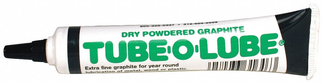 Dry Powder Graphite Lubricant Tube (0.21 Oz) - Ideal for Locks, Hinges, and Mechanical Parts - Long-Lasting Friction Reduction