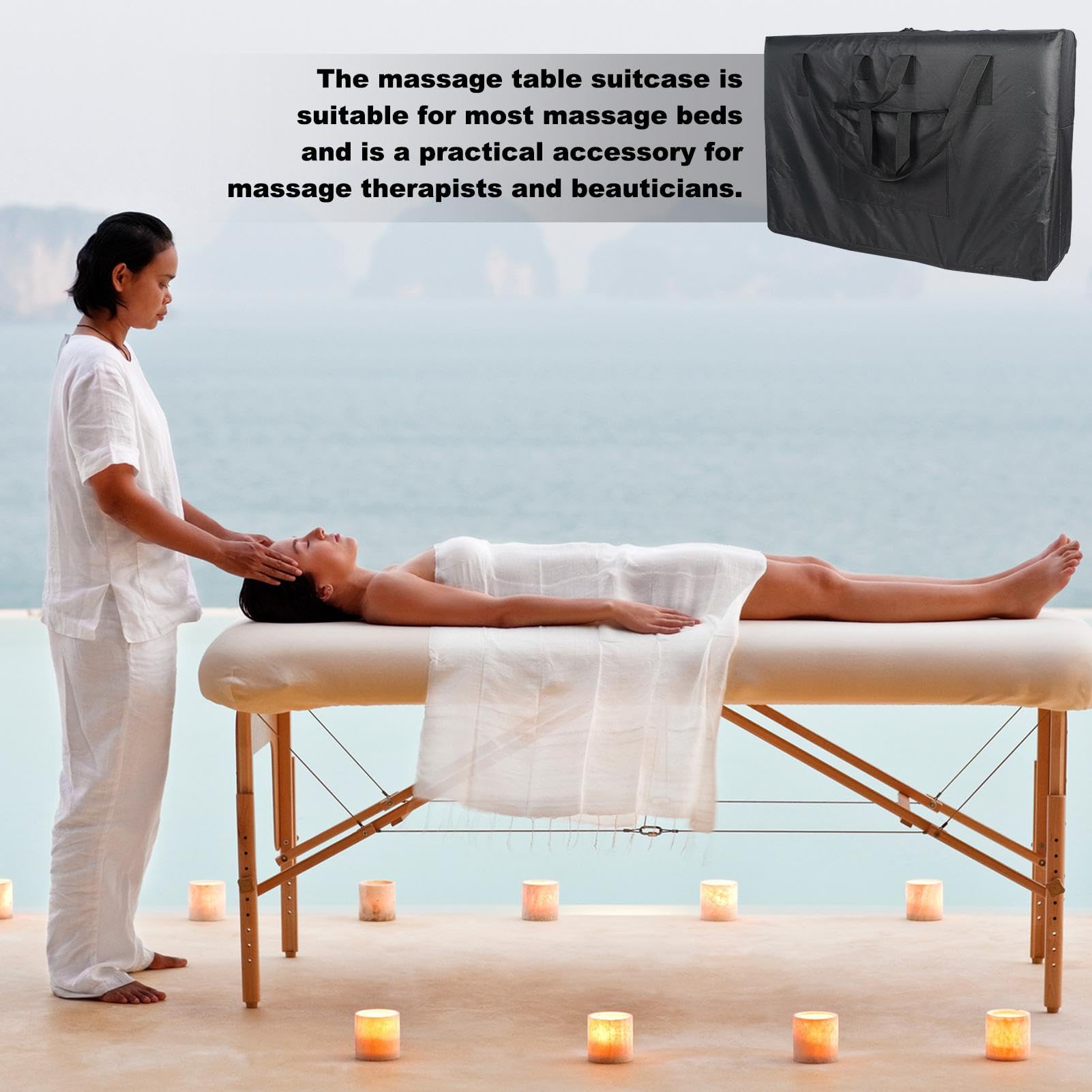 Portable Massage Table Carry Bag - Waterproof 600D Oxford Cloth for Spa & Salon Use