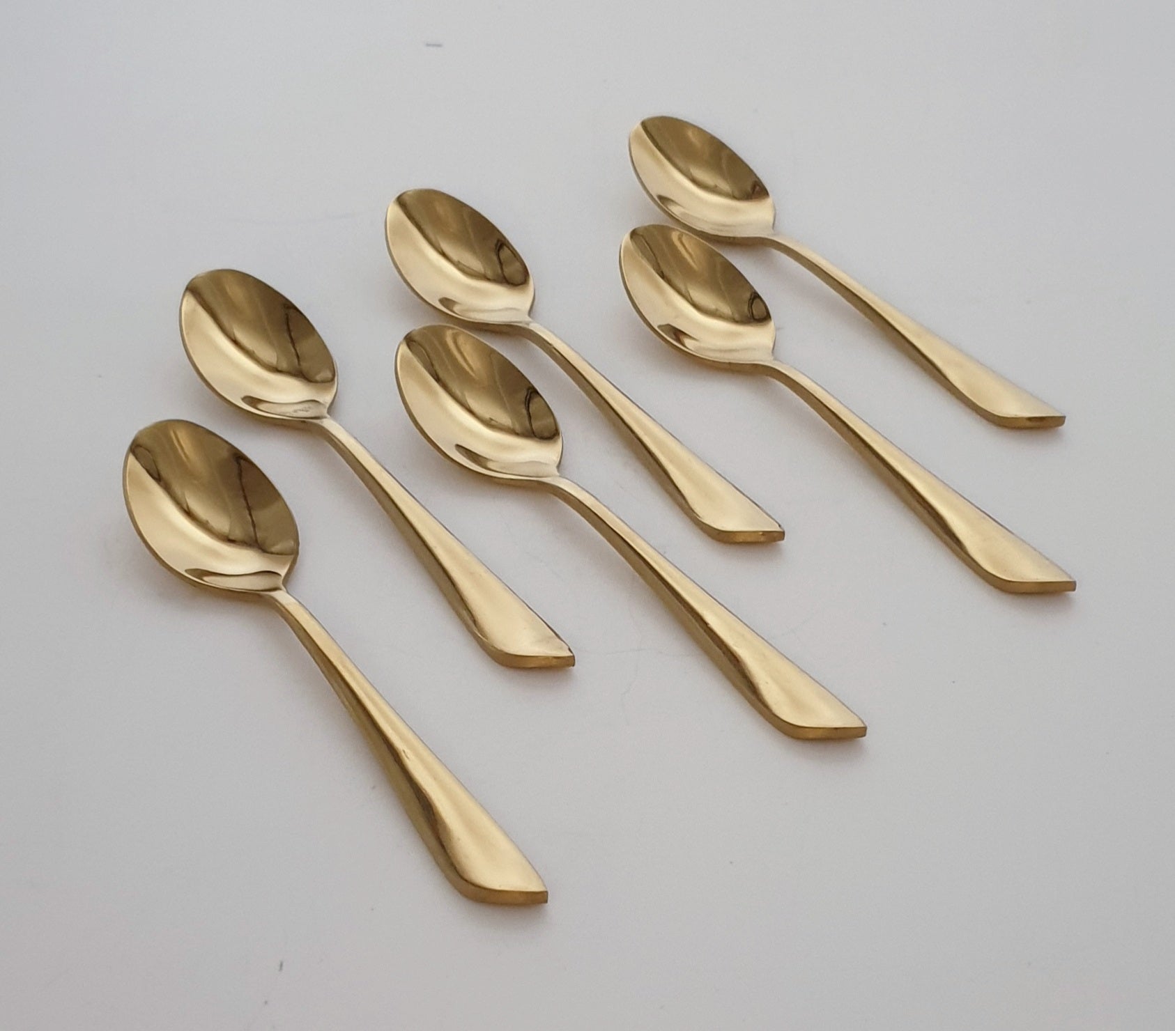 6-Piece Gold Coffee Spoon Set - Elegant & Durable for Coffee, Tea, Desserts - Perfect for Home, Café, or Gift Giving
