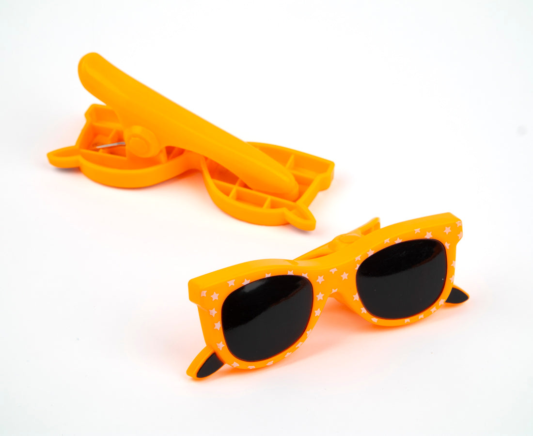 Beach Towel Clips with Sunglasses Holder - Secure Your Towel & Shades at the Beach, Pool, or Outdoor Activities