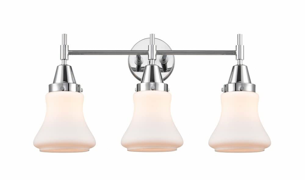 Innovations 447-3W-PC-G191 Transitional 3-Light Bathroom Vanity Light Fixture in Chrome Finish - Perfect for Modern Bathrooms, Powder Rooms & Home Decor