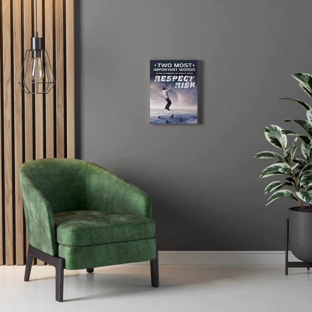 Stock Market Art Canvas Print - Speculation Trader Gift with Inspirational Quotes - Perfect Wall Decor for Office, Home & Trading Room - Unframed Wall Art for Finance Enthusiasts & Investors