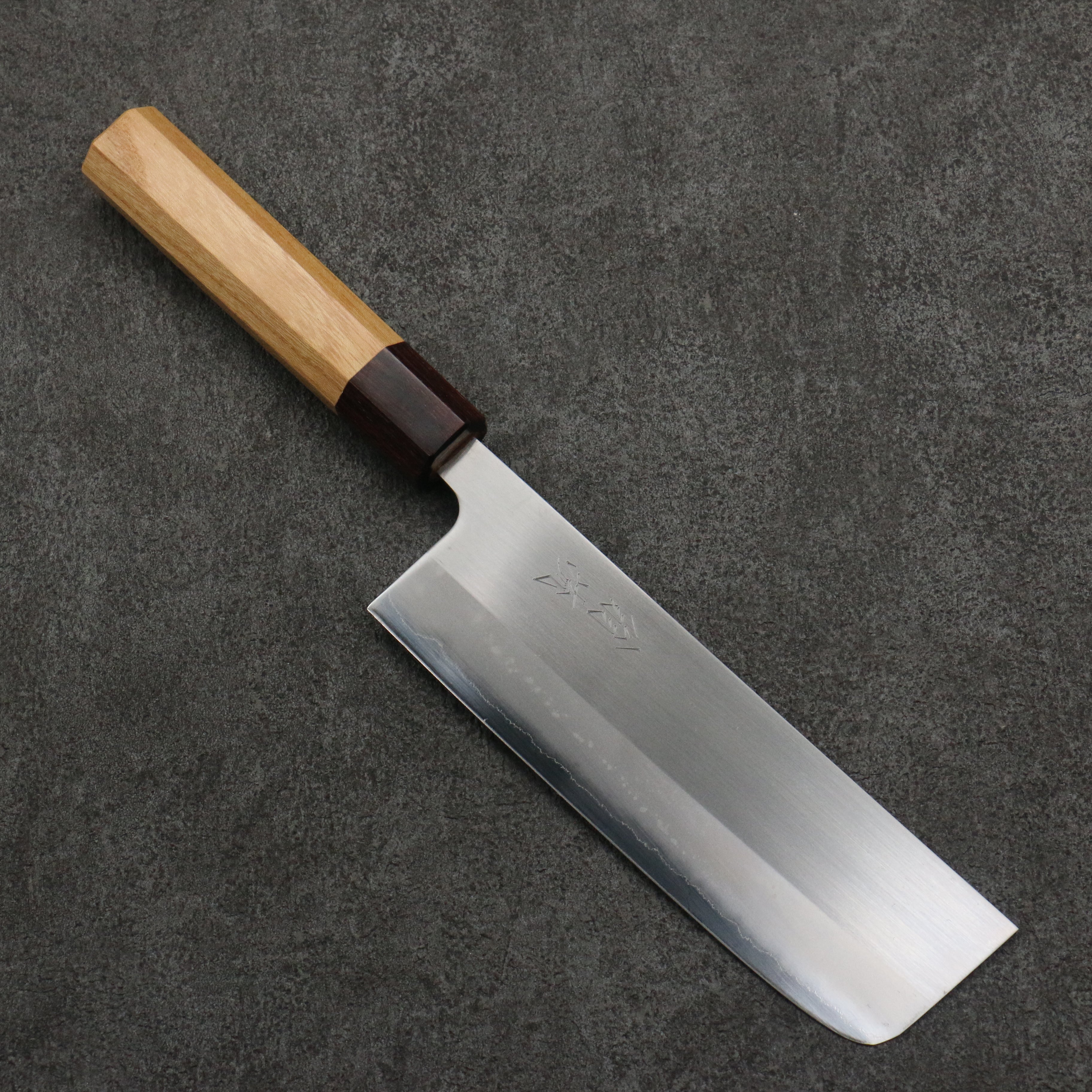 Premium OUL White Steel No.1 Nakiri Knife 165mm - Japanese Chef Knife with Keyaki (Elm Wood) Handle - Perfect for Sushi, Vegetables & Precision Cutting