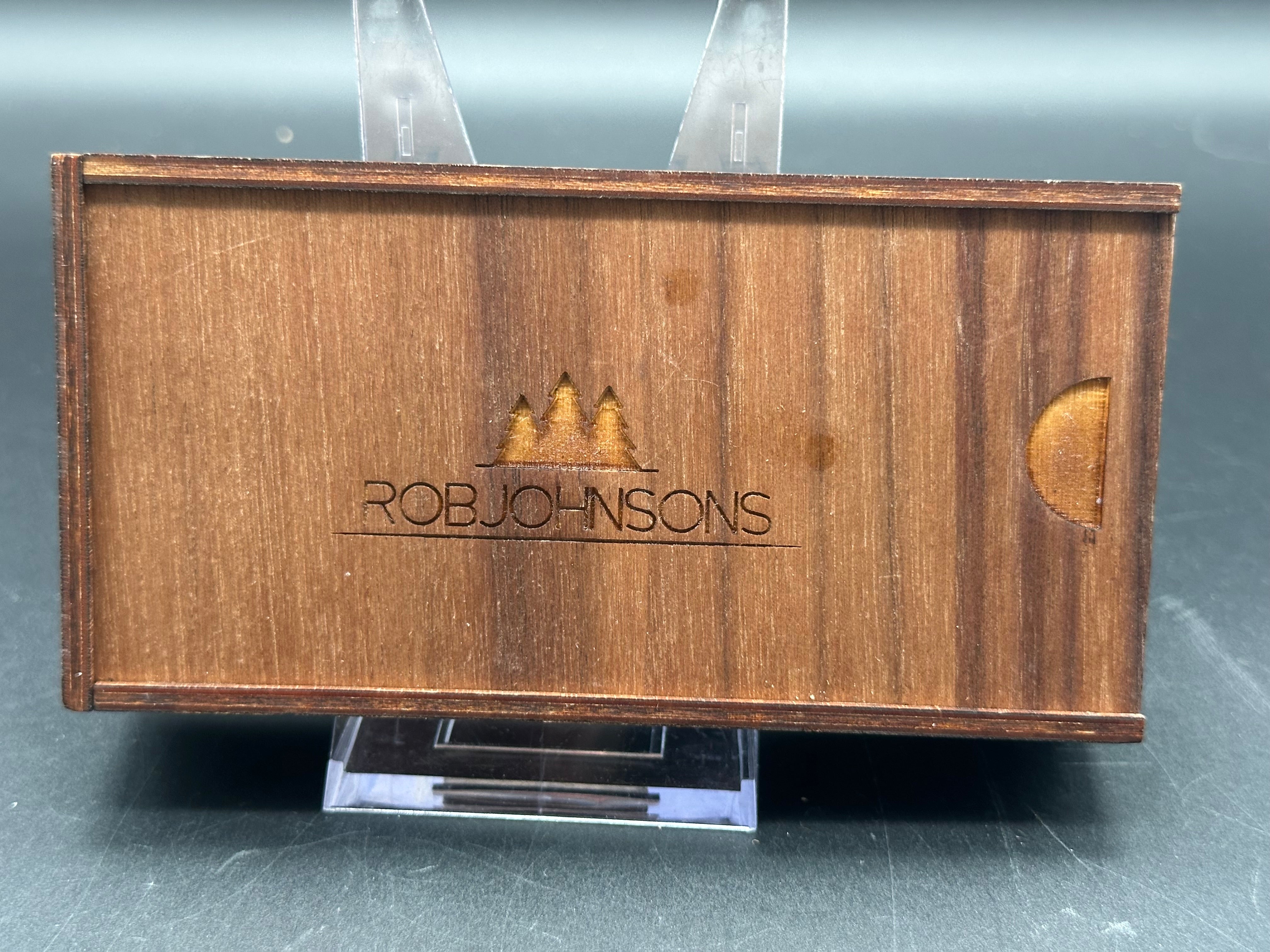 Premium Rob Johnson Cedar Titanium Handle Knife with RWL34 Blade – Perfect for Outdoor Camping, Hunting, and Survival Adventures