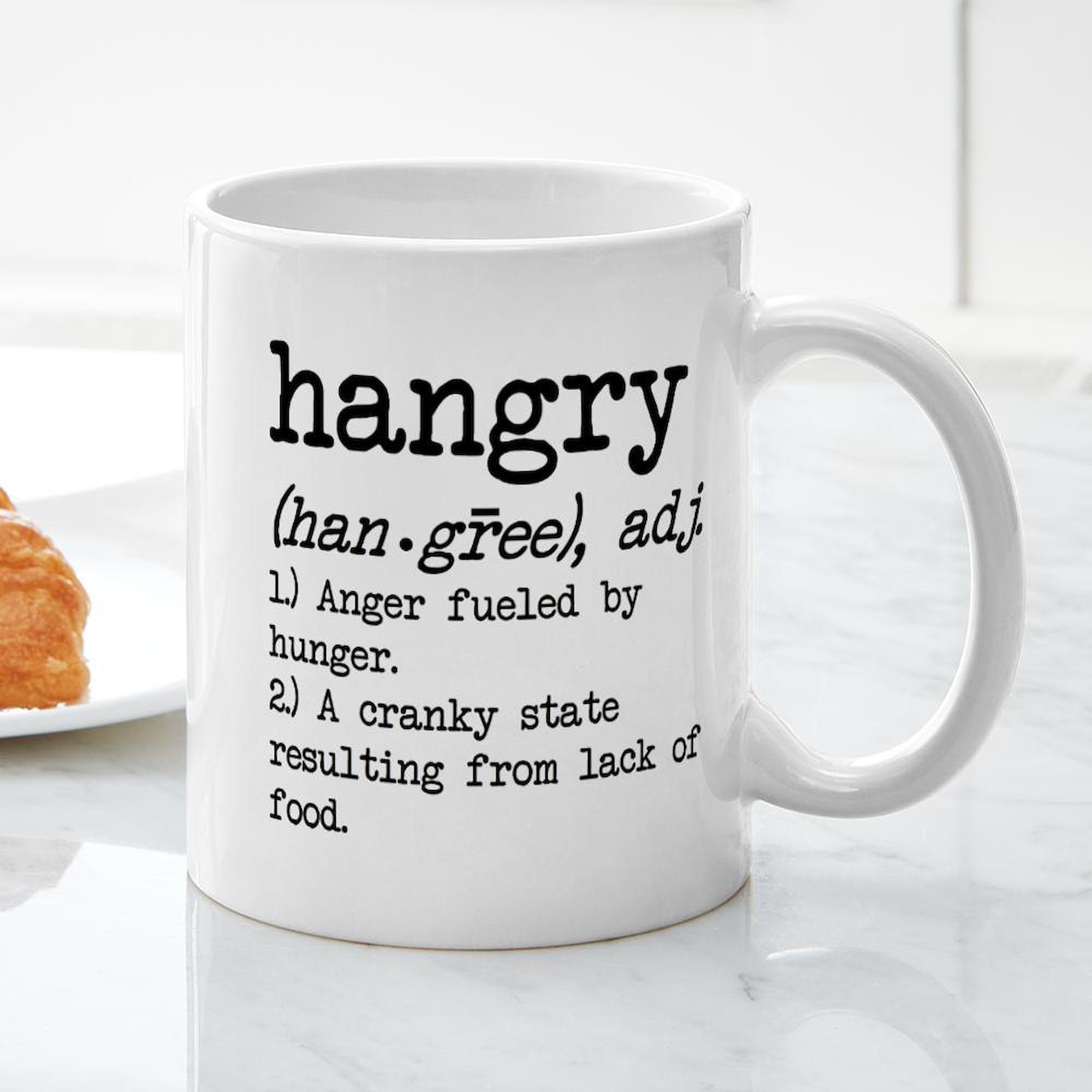 Hangry Definition Ceramic Coffee Mug - 11 oz (325 ml) Funny Novelty Gift for Coffee Lovers - Perfect for Office, Home & Gifts