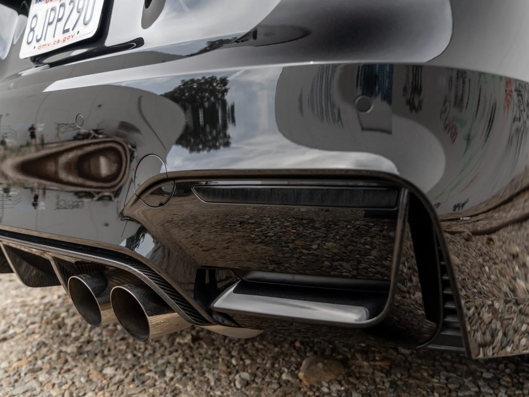 BMW F80 M3 F82 F83 M4 Euro Smoked Lens Rear Bumper Reflector Replacement - Upgrade Your Car's Style & Safety for Night Driving