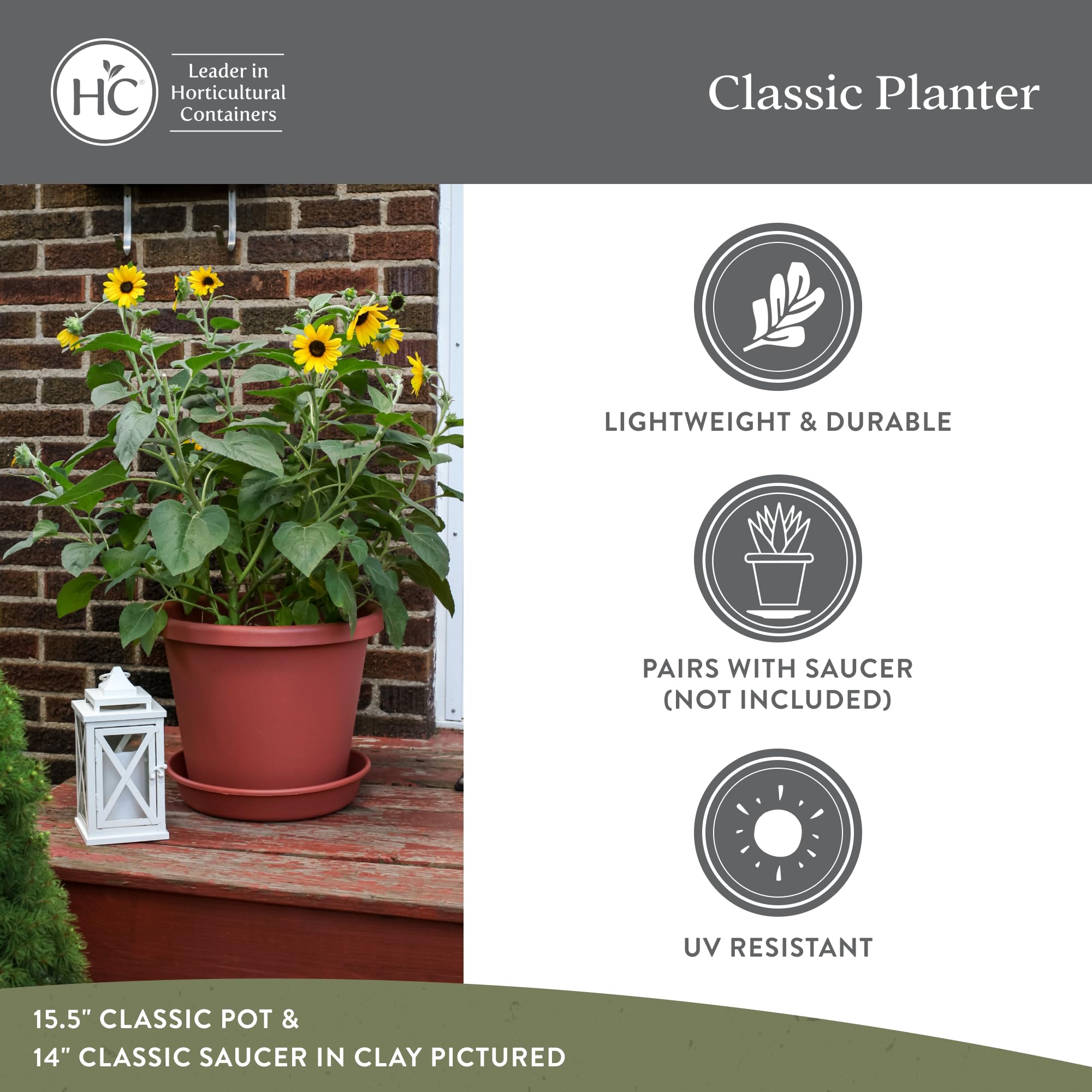 8.5 Inch Round Classic Plastic Planter Pot for Indoor Outdoor Plants, Flowers, Herbs - Seafoam Green | Perfect for Home Decor, Garden, Patio, and Balcony