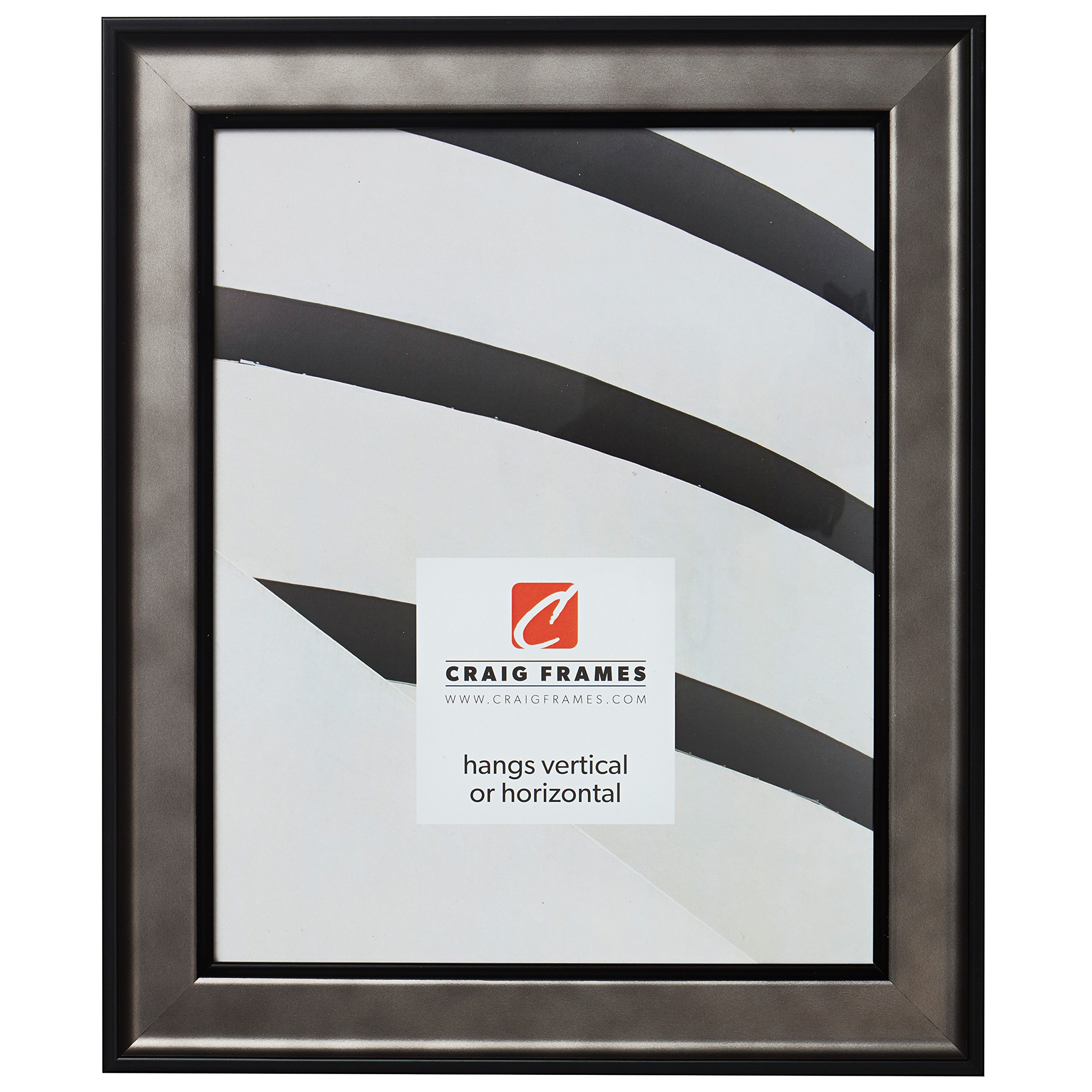 Craig Frames Atlas Picture Frame 14x18 Inch Antique Pewter - Perfect for Wall Decor, Family Photos & Art Displays in Living Room, Bedroom or Office