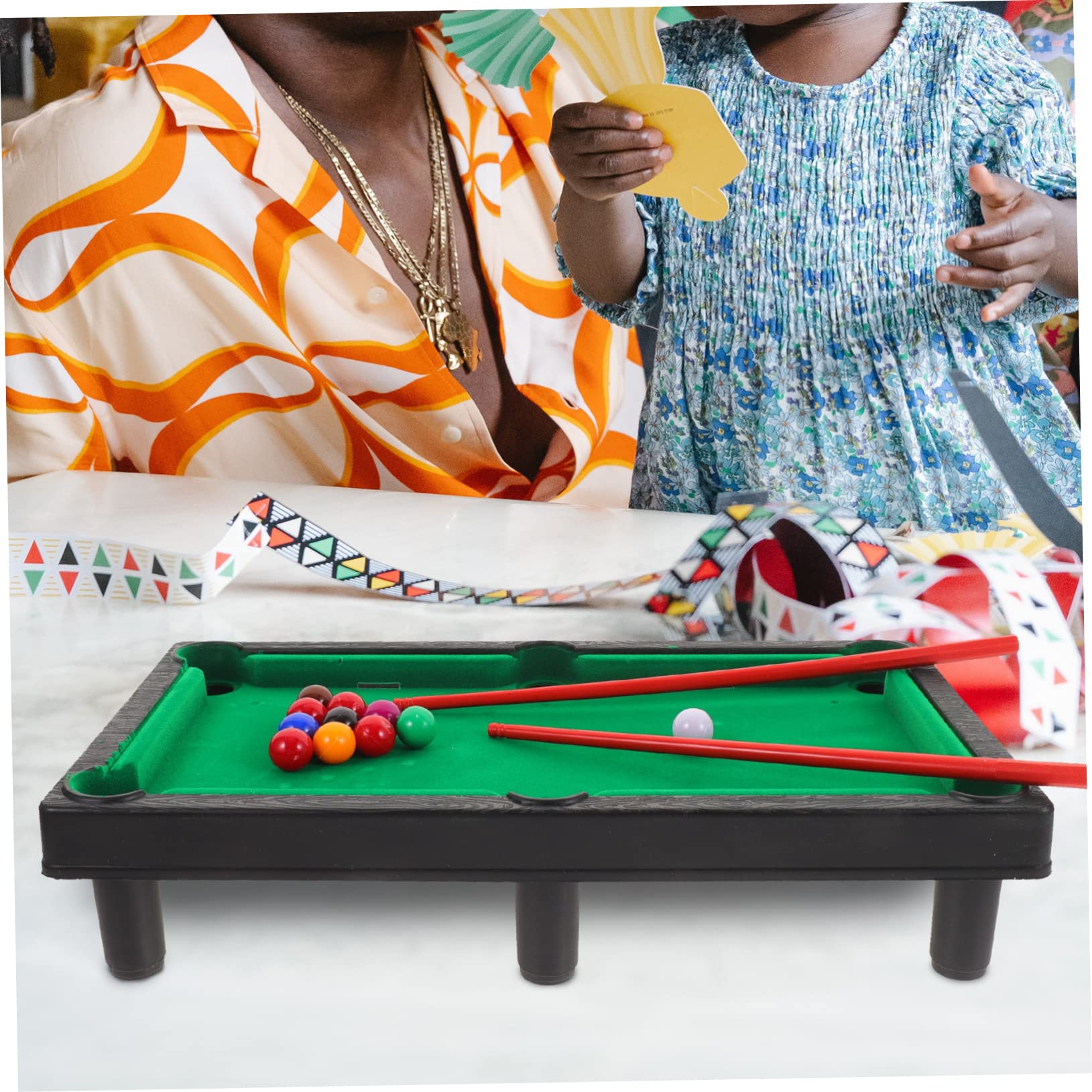 Mini Billiard Table Set - Portable Desktop Pool Game for Kids & Adults - Perfect for Home, Office, and Party Entertainment