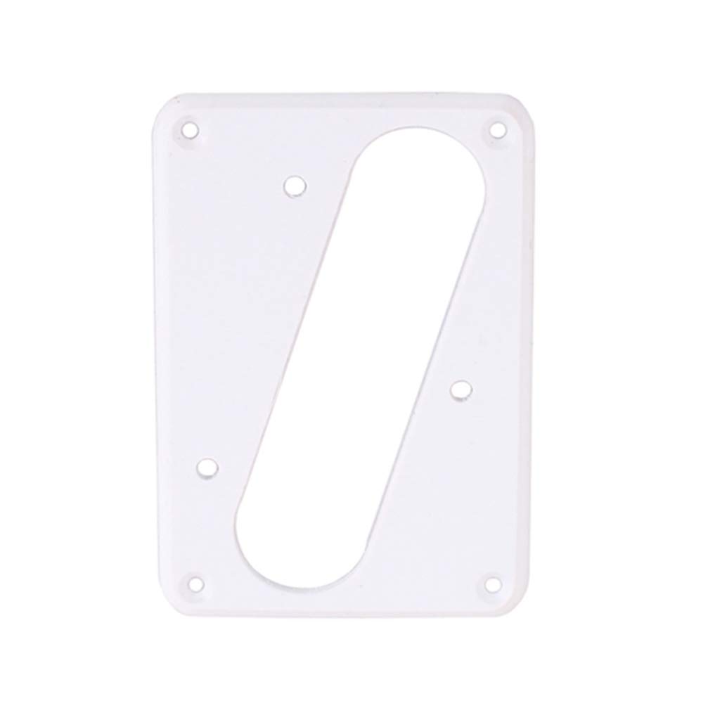 ARTIBETTER Flat Metal Humbucker Pickup Cover & Mounting Ring for Telecaster Electric Guitar - Replacement Bridge Plate Cover for Guitar & Bass (White) - Perfect for DIY Guitar Upgrades & Professional Repairs