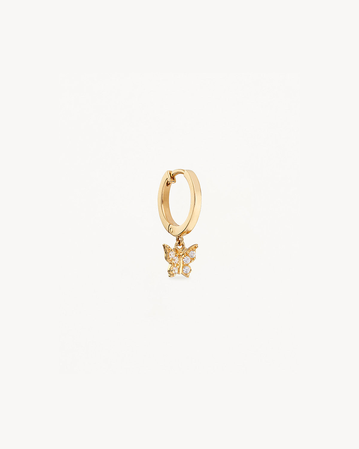 14K Solid Gold Fly With Me Hoop Earrings for Women - Elegant Dainty Everyday Hoops - Perfect for Work, Date Night & Special Occasions