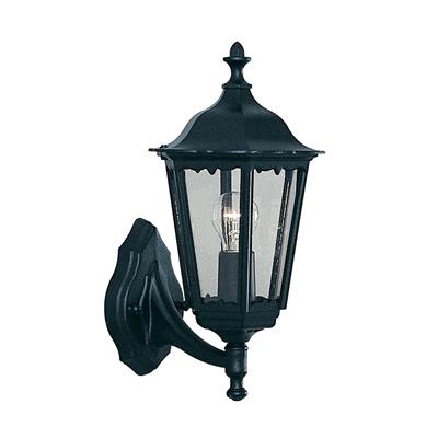 ALEX OUTDOOR UP/DOWN WALL LIGHT - Black Metal & Glass Sconce for Porch, Patio, and Garden Lighting