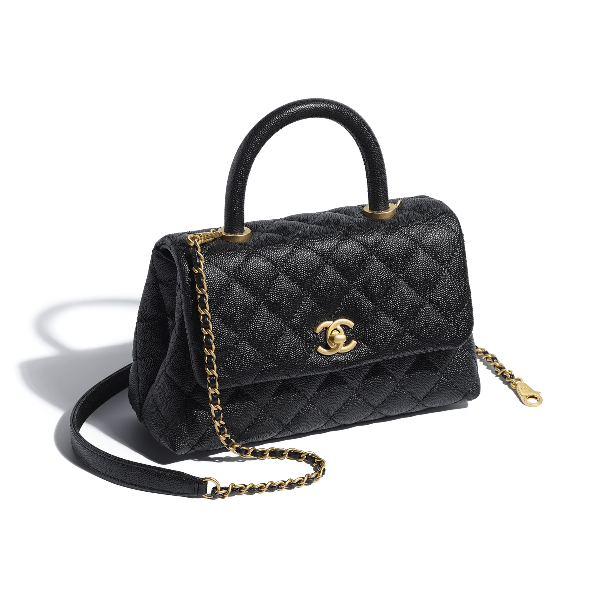 Chanel Small Flap Bag With Top Handle Black - Luxury Crossbody Shoulder Bag for Women, Perfect for Date Night & Evening Events