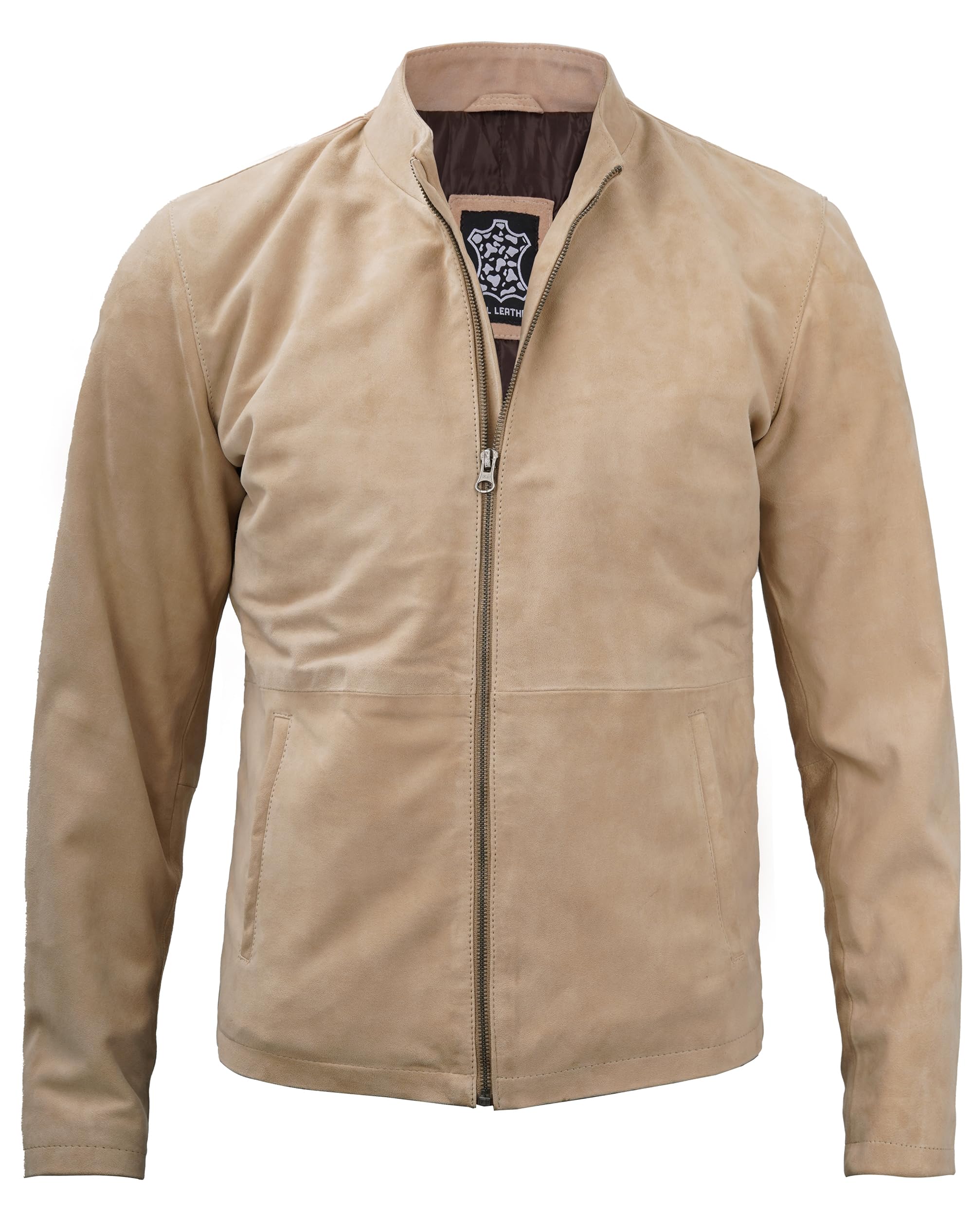 Blingsoul Men's Brown Suede Jacket & Black Lambskin Leather Jacket - Premium Real Leather Coats for Men | Casual Wear, Date Night, Fall & Winter Fashion