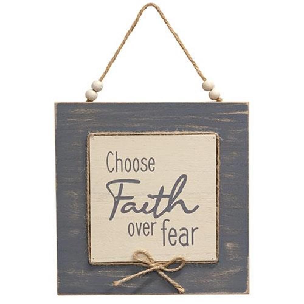 Choose Faith Over Fear Layered Sign - Inspirational Home Decor for Living Room, Bedroom & Office - Perfect Christian Gift for Encouragement & Motivation